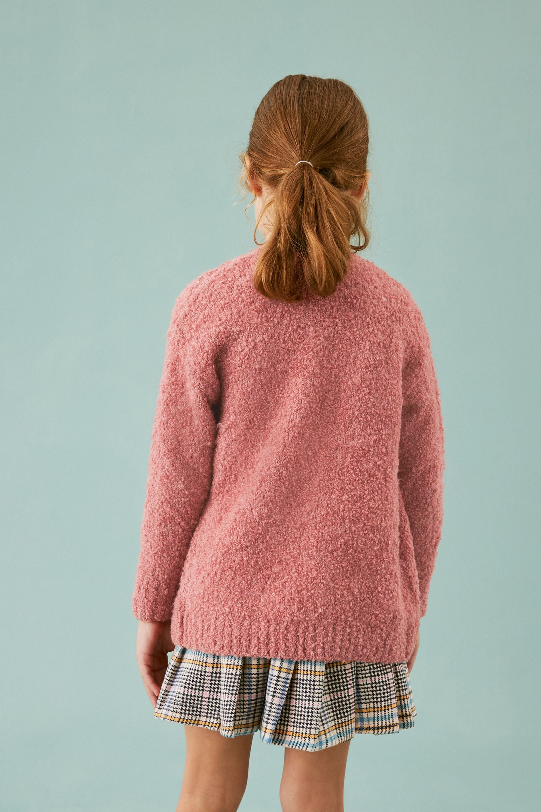 Pink Long Cosy Cardigan (3-16yrs)