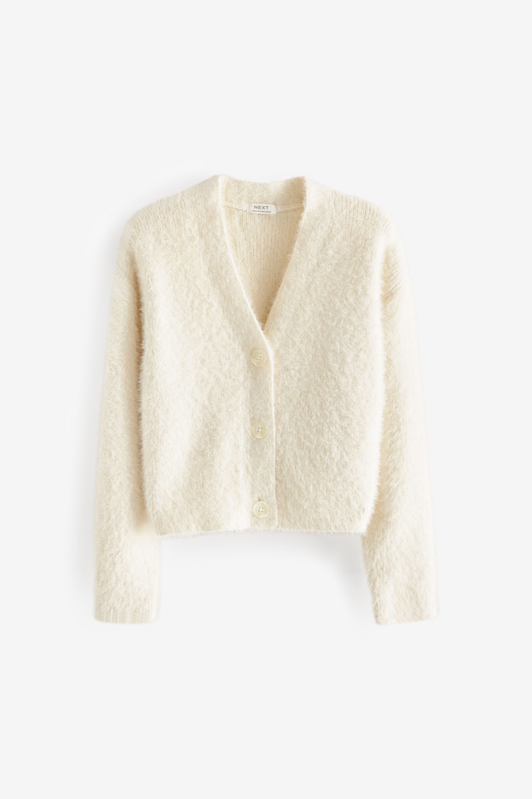 Ecru White Fluffy Cardigan (3-16yrs)