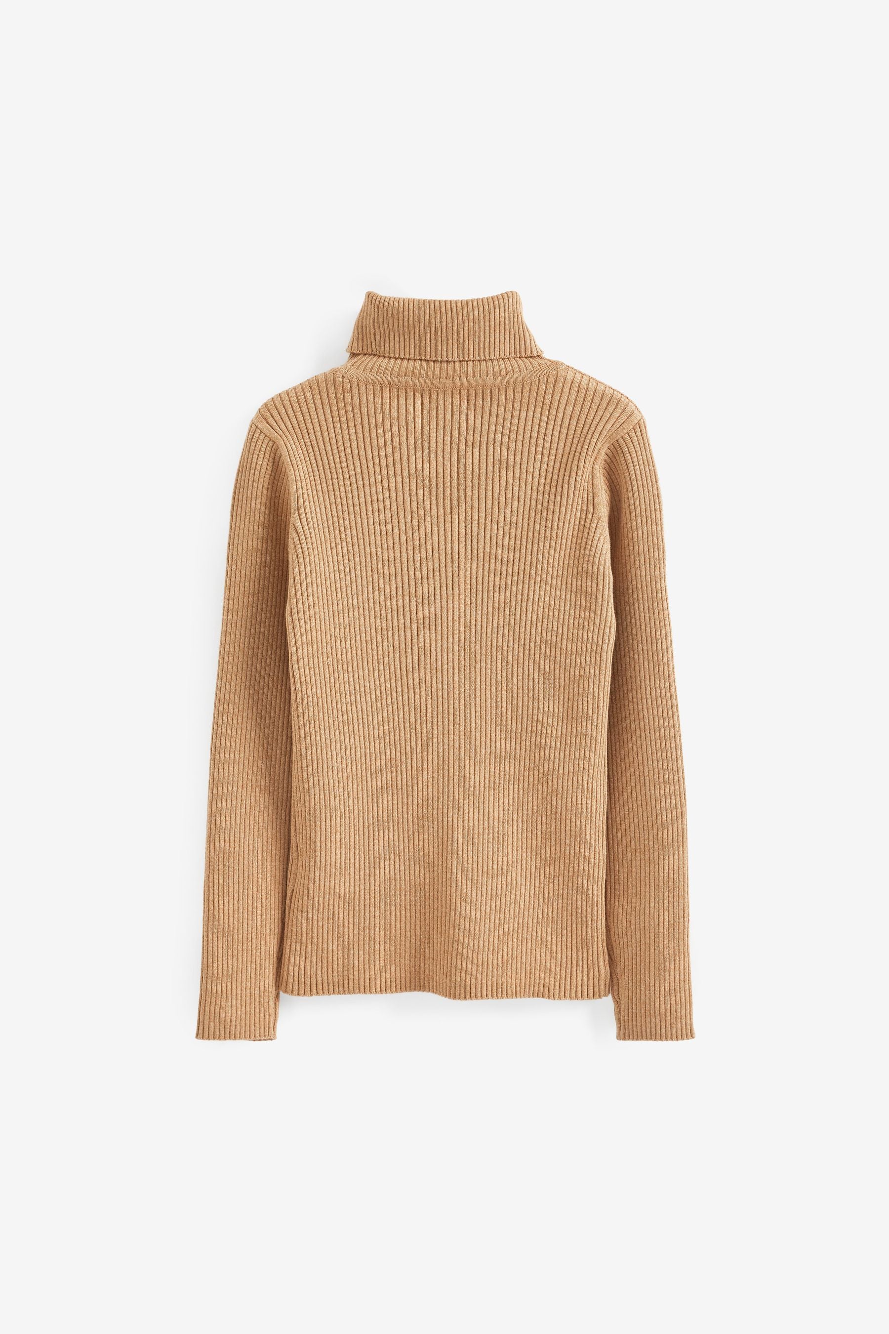 Tan Brown Roll Neck Jumper (3-16yrs)