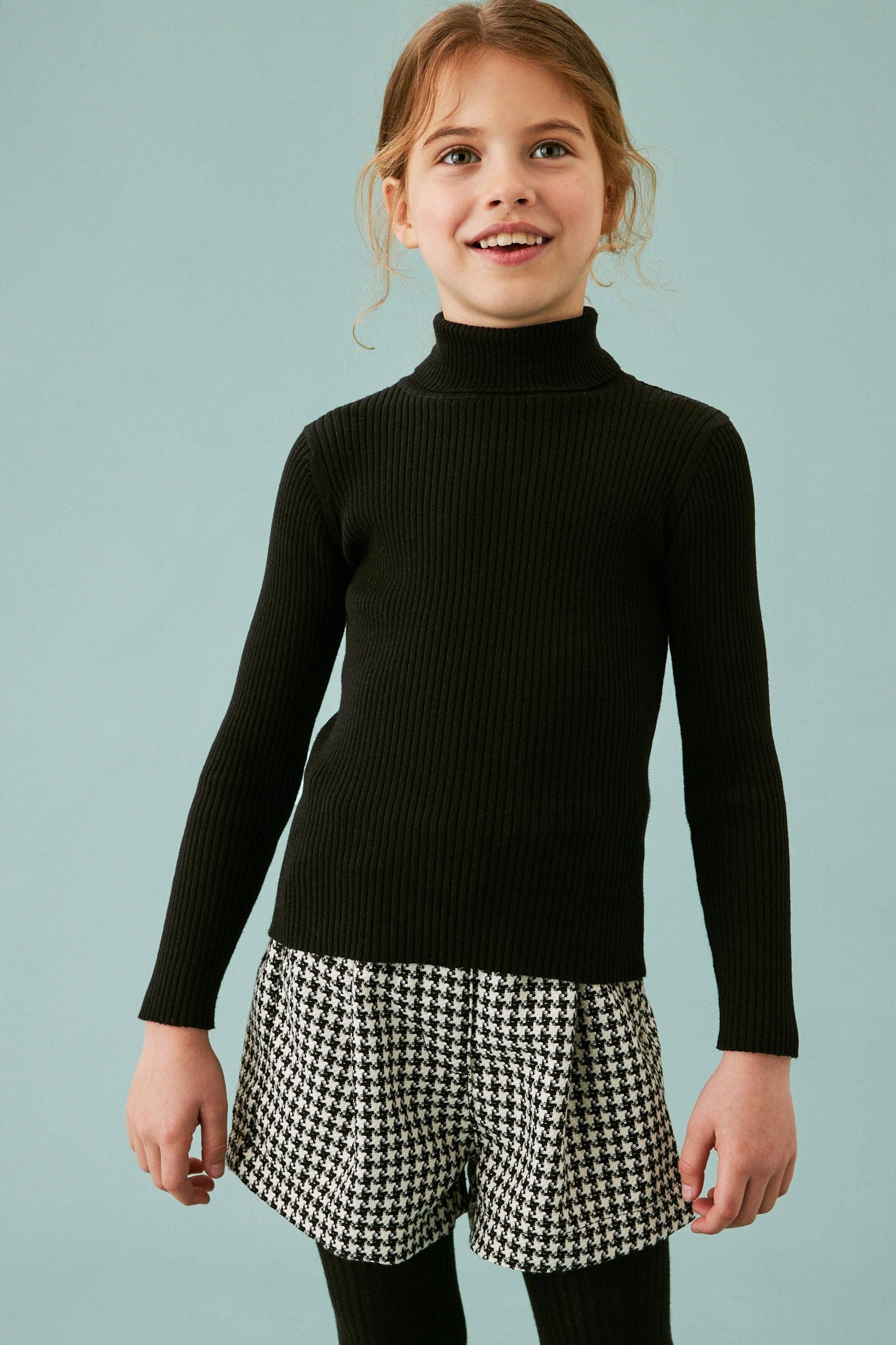 Black Roll Neck Jumper (3-16yrs)