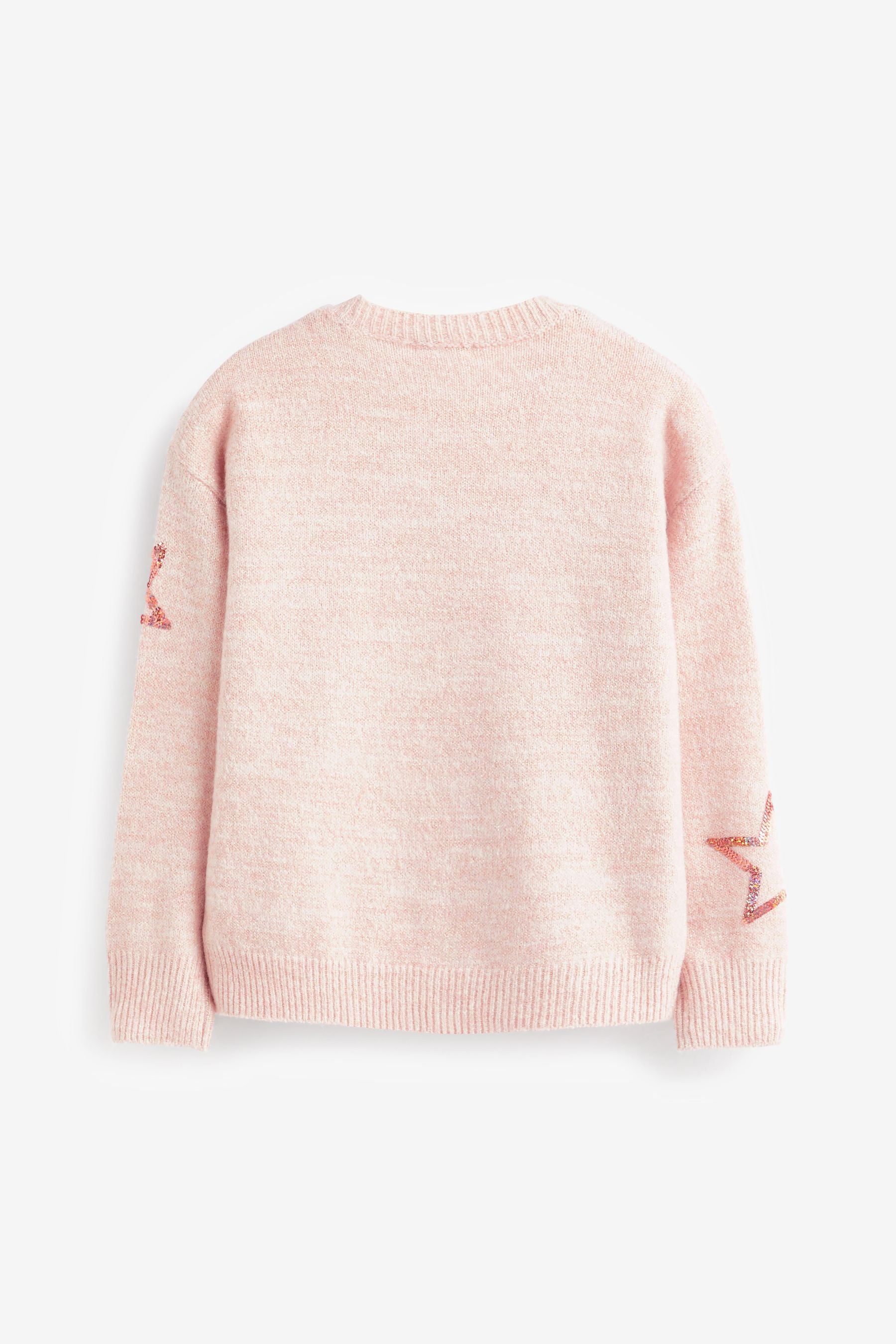 Pink Sequin Unicorn Knitted Jumper (3-16yrs)