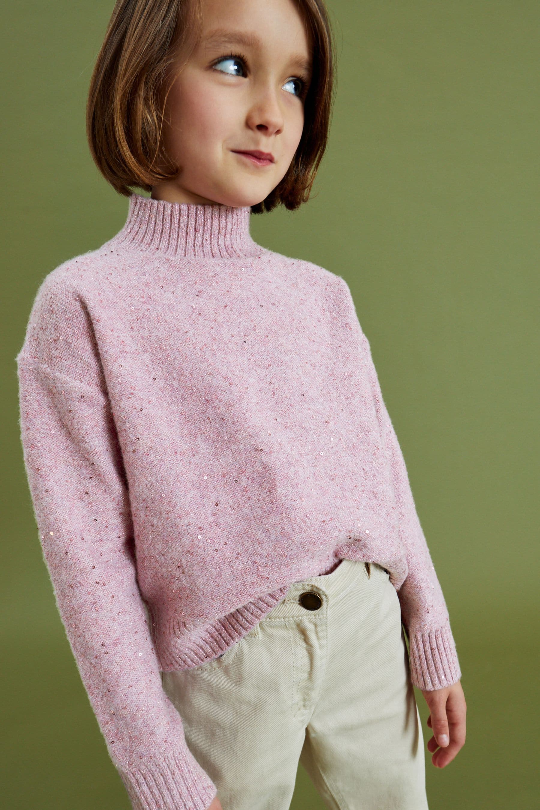 Pink Sequin Jumper (3-16yrs)