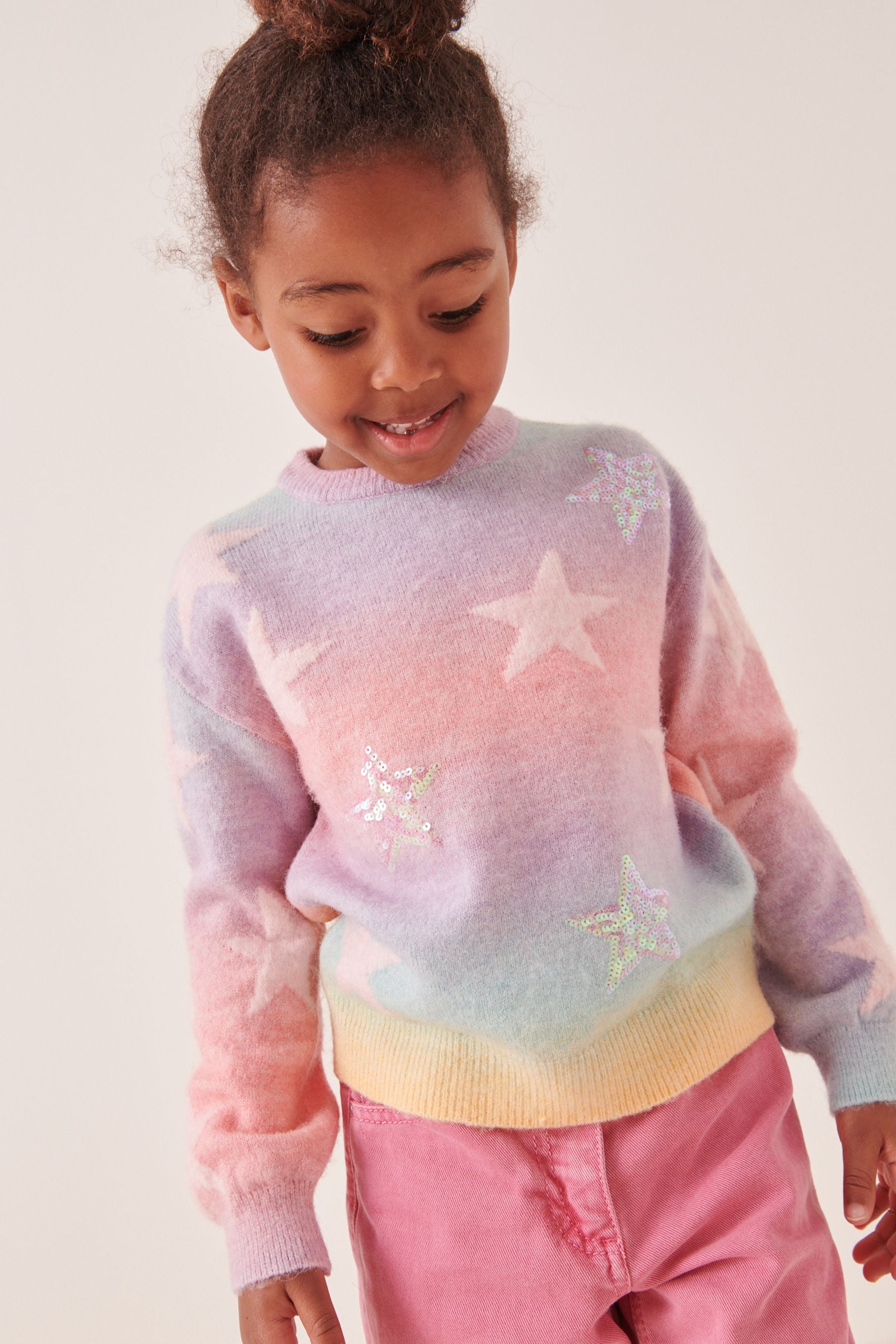 Rainbow Knitted Jumper (3-16yrs)