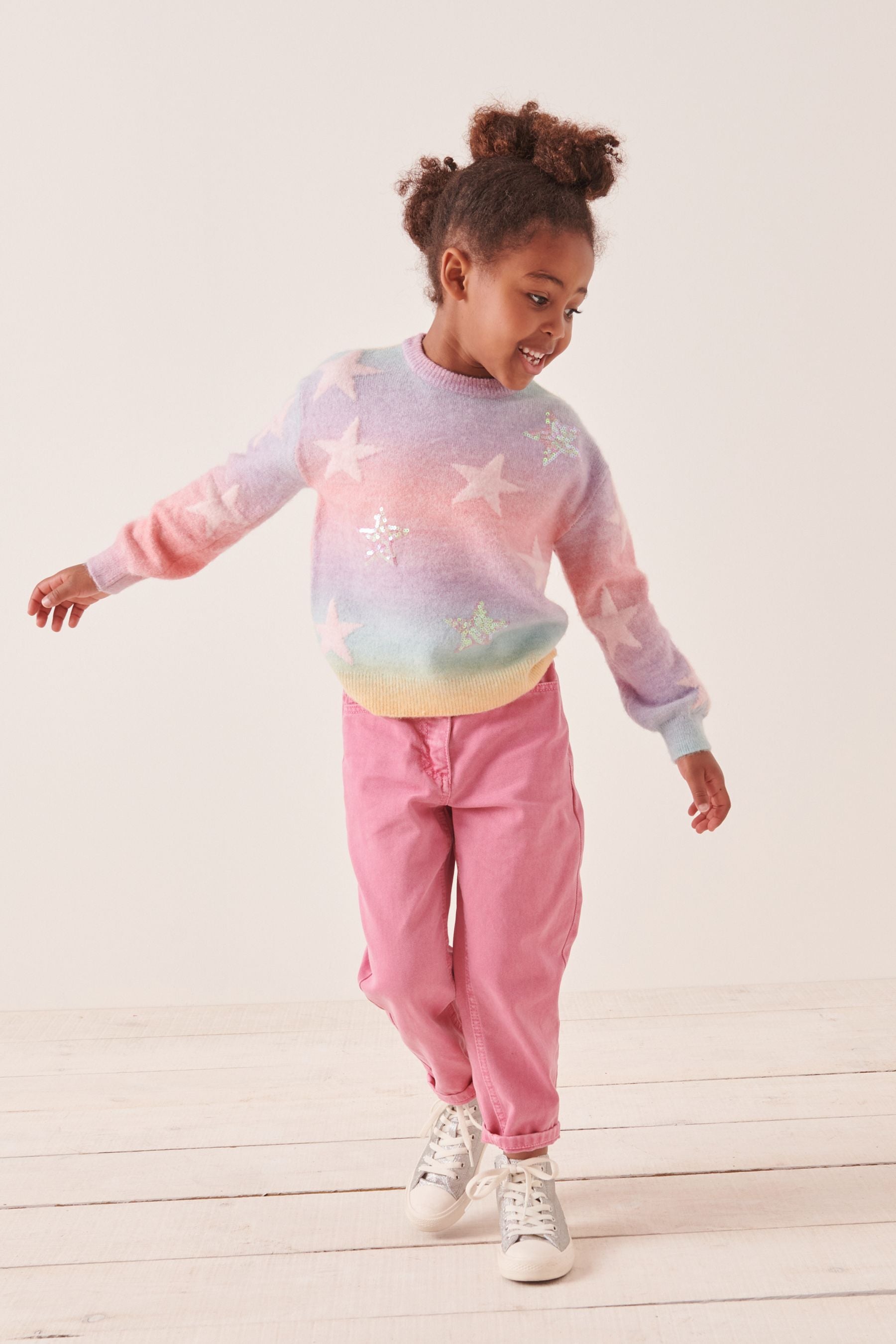 Rainbow Knitted Jumper (3-16yrs)