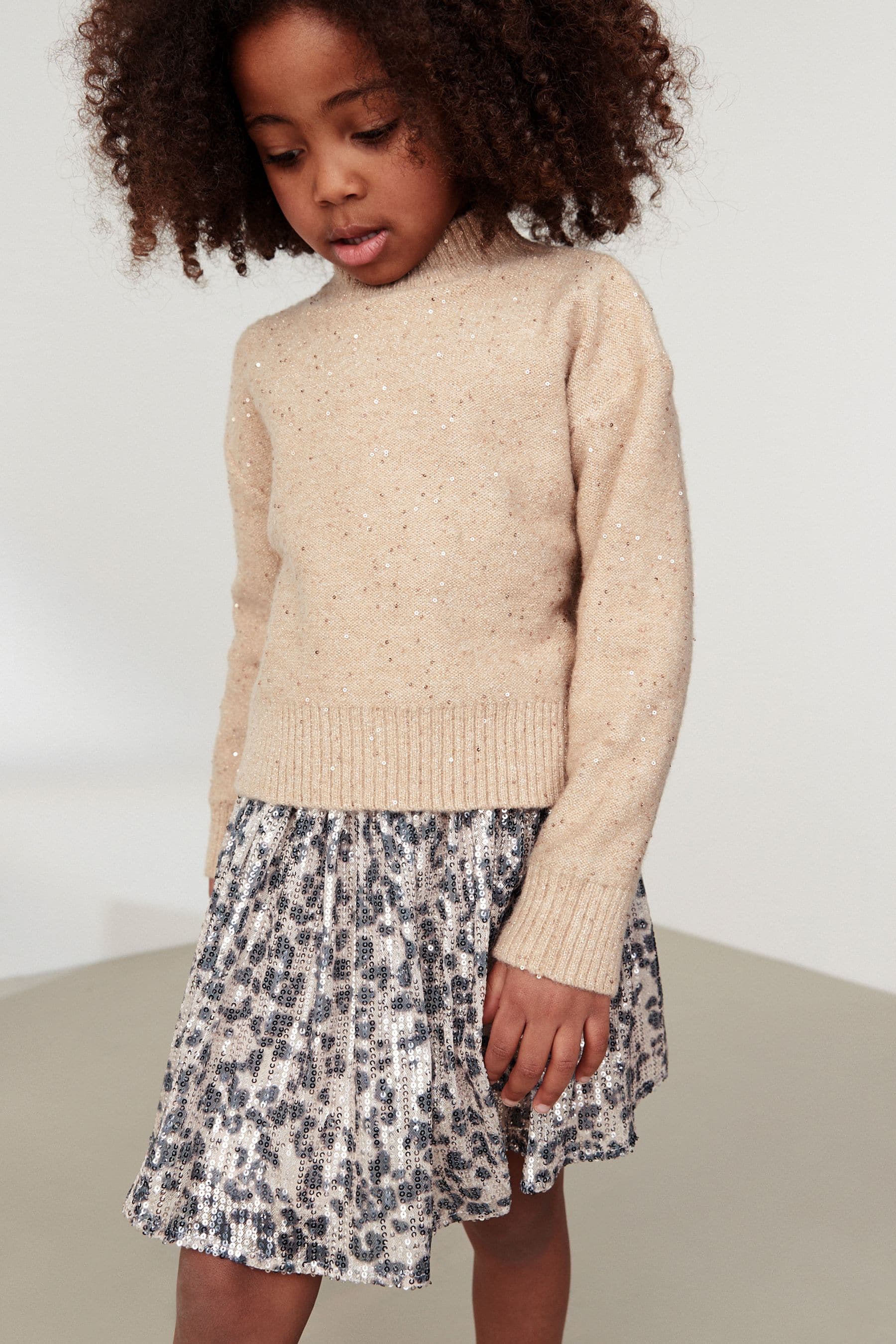 Gold Sequin Jumper (3-16yrs)