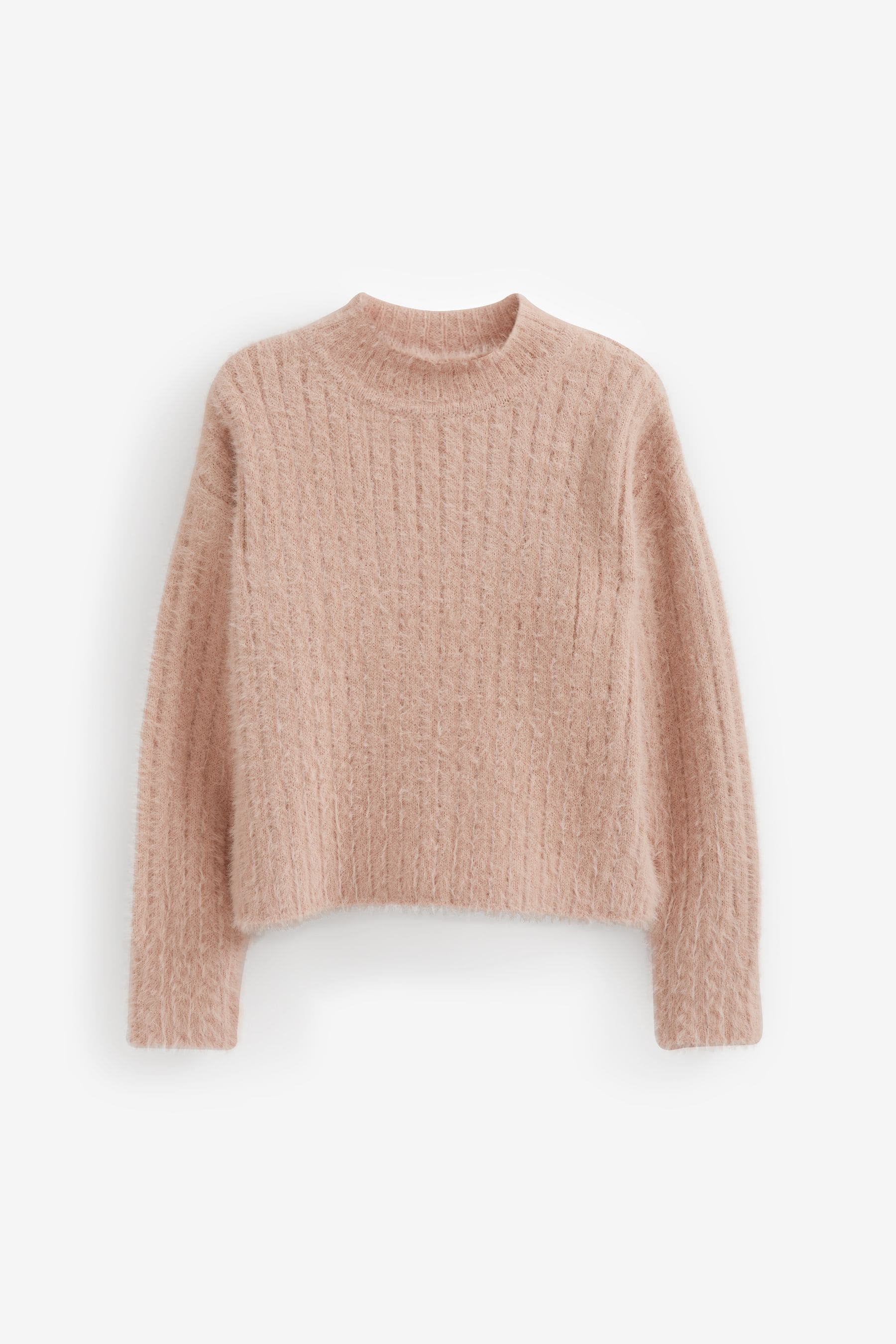 Pink Funnel Neck Cosy Jumper (3-16yrs)