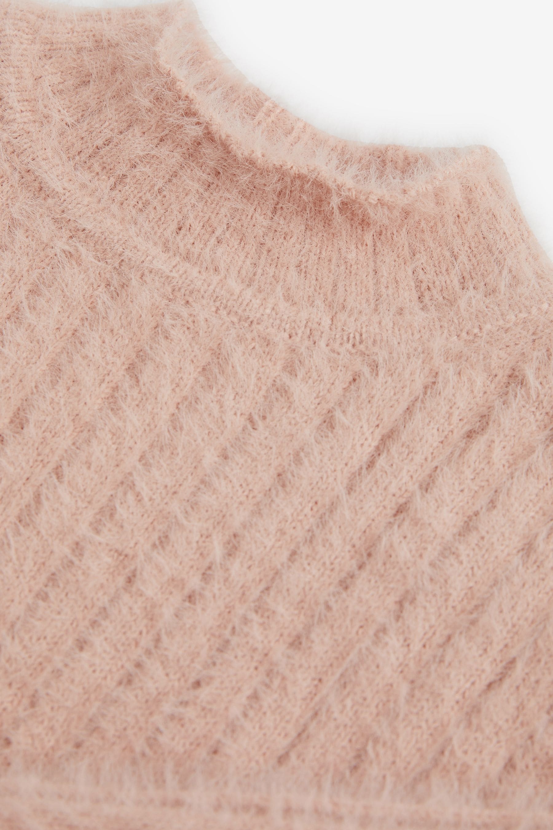 Pink Funnel Neck Cosy Jumper (3-16yrs)