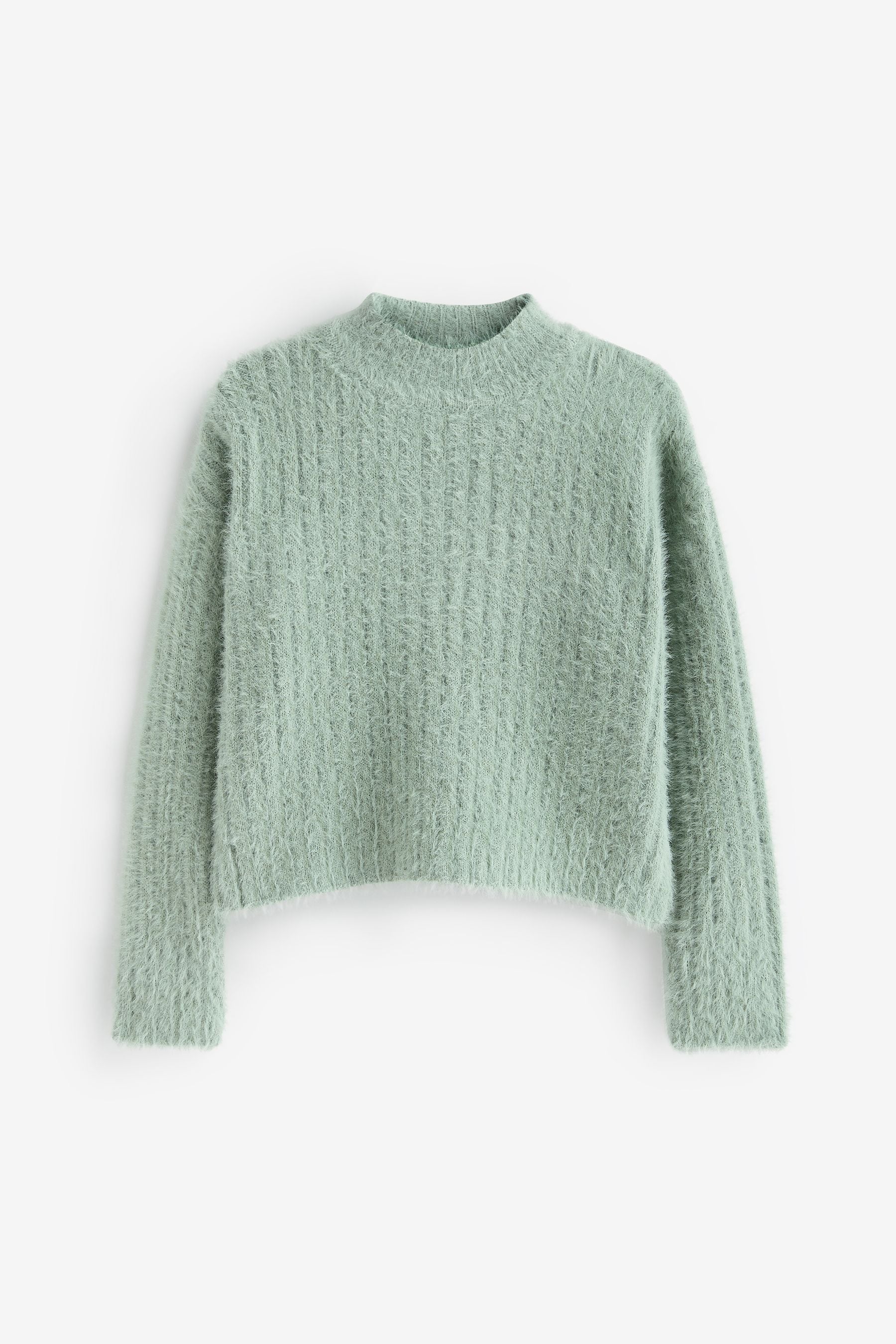 Mint Green Funnel Neck Cosy Jumper (3-16yrs)