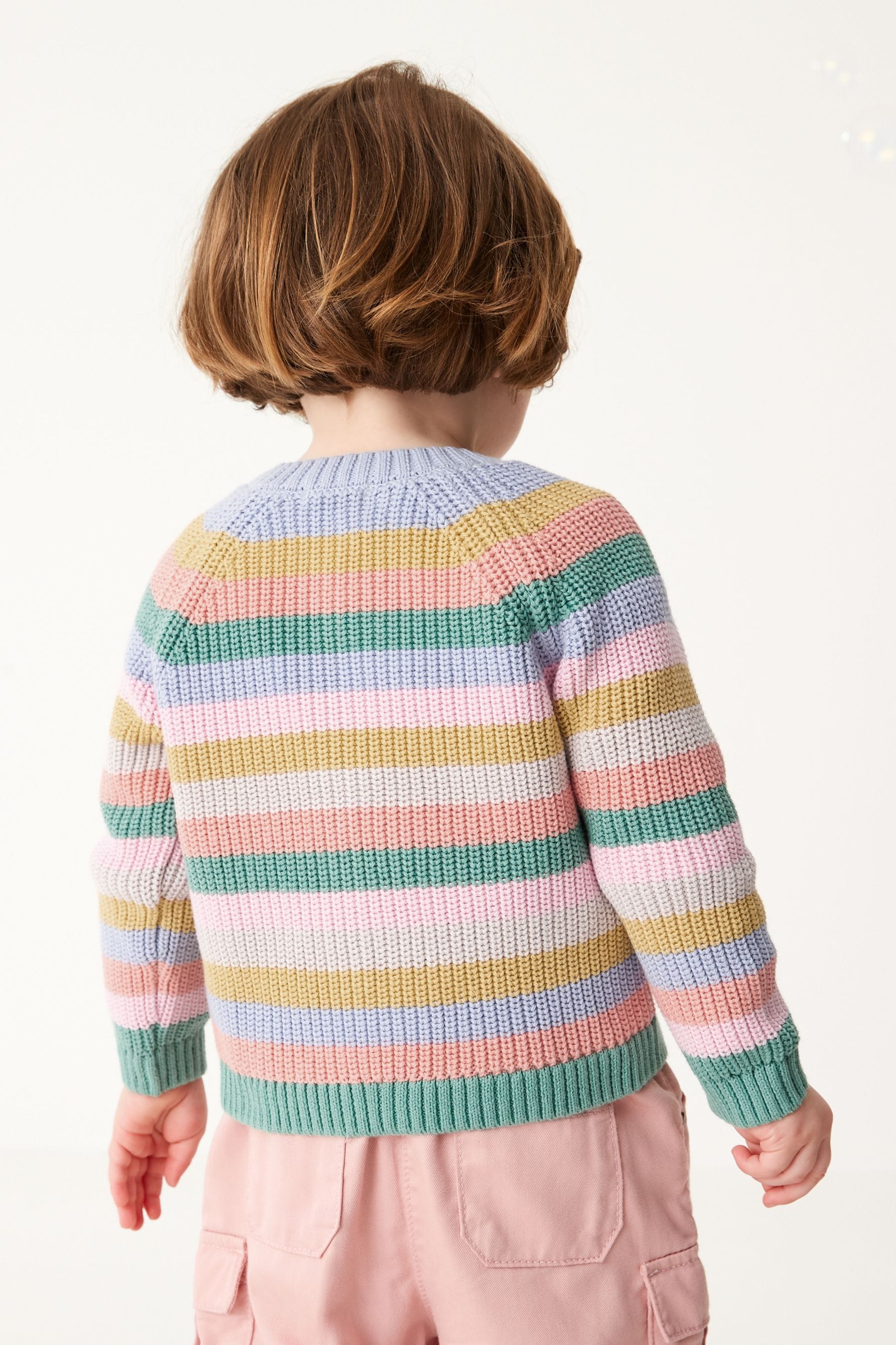 Pastel Rainbow Stipe Cardigan (3mths-7yrs)