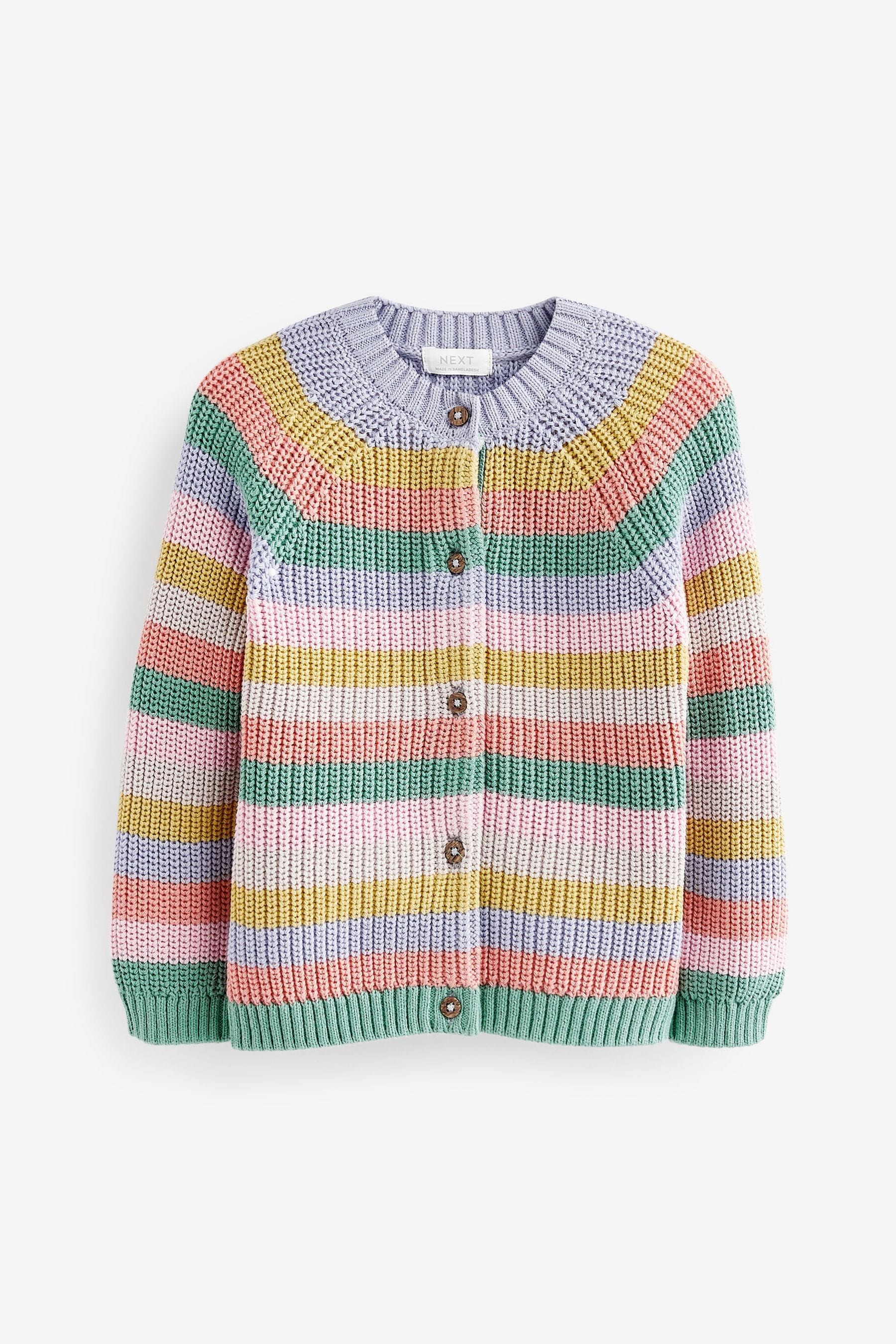 Pastel Rainbow Stipe Cardigan (3mths-7yrs)