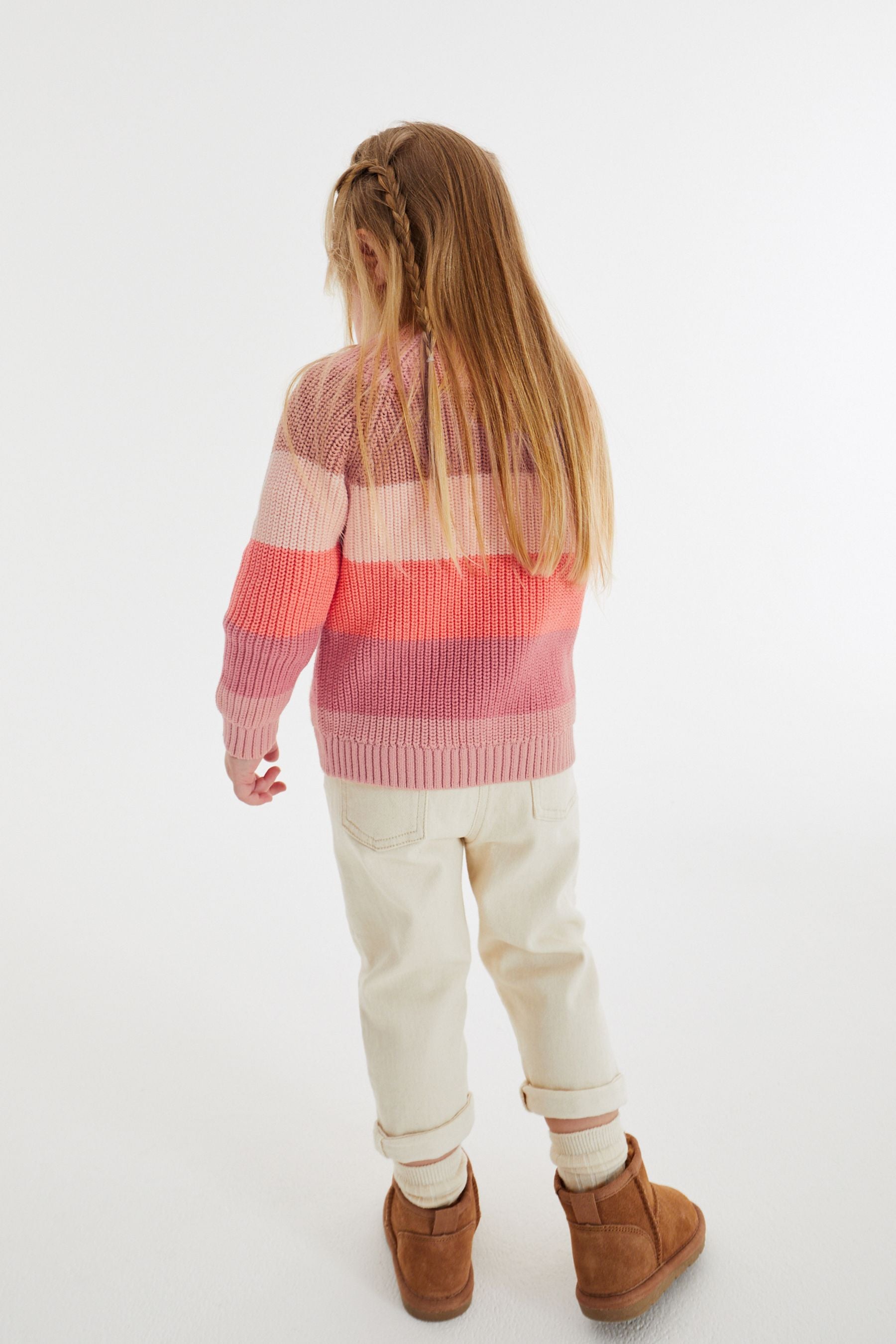 Pink Stipe Cardigan (3mths-7yrs)