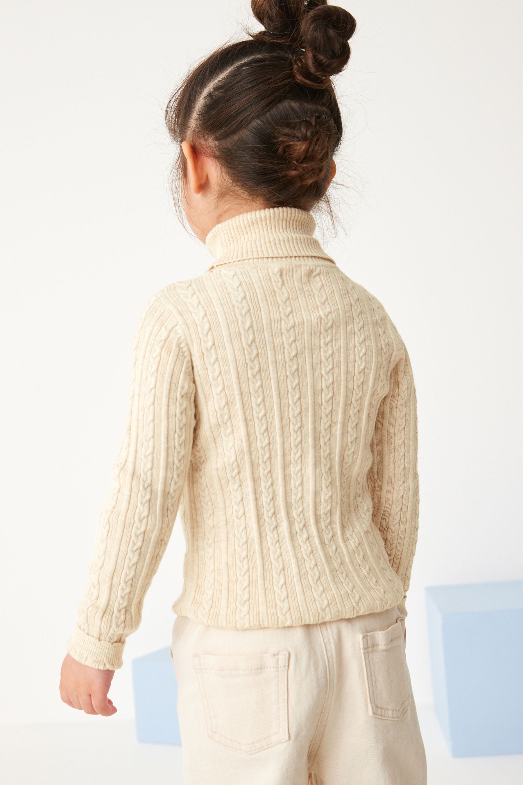 Ecru Marl Roll Neck Jumper (3mths-7yrs)