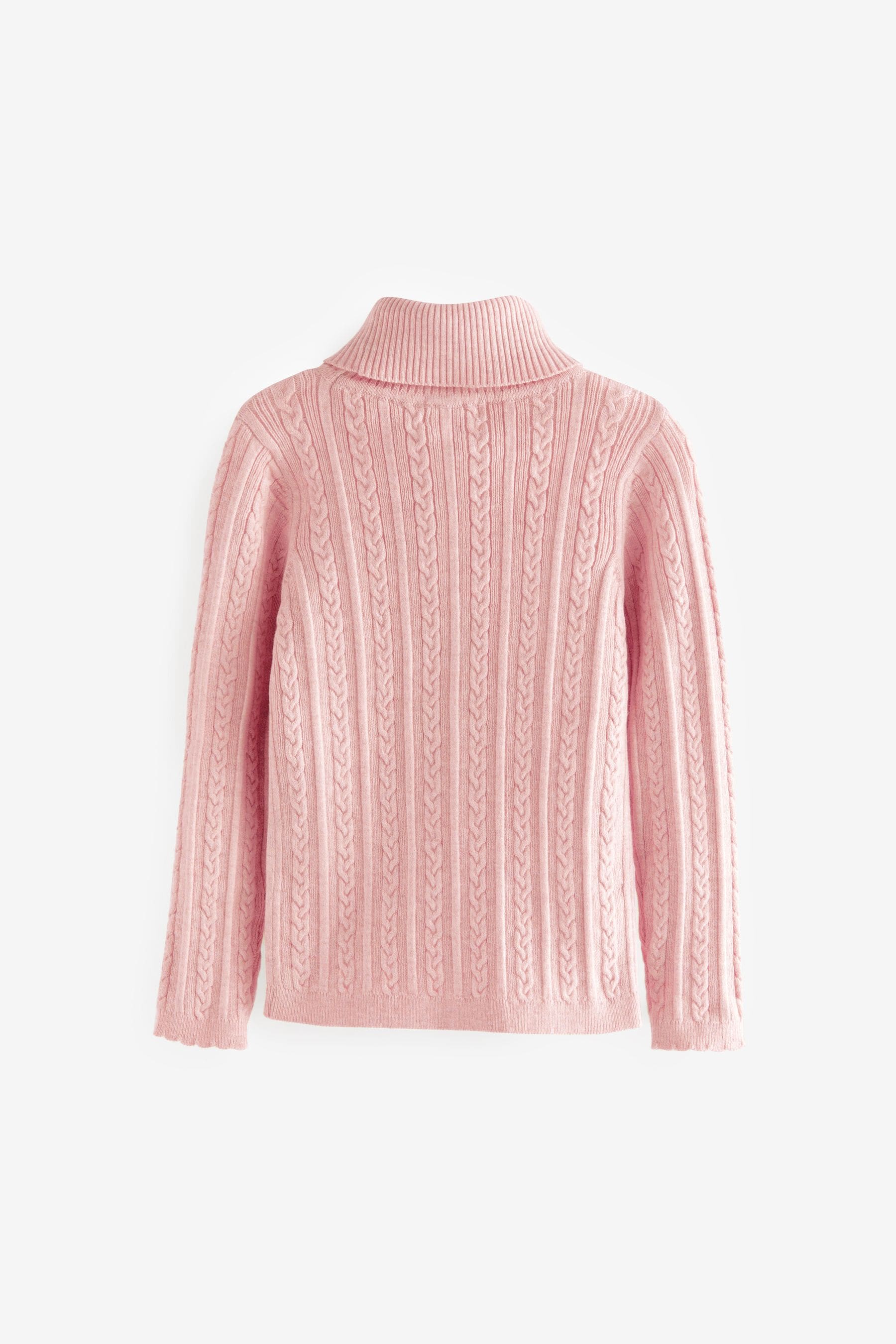 Pink Marl Roll Neck Jumper (3mths-7yrs)