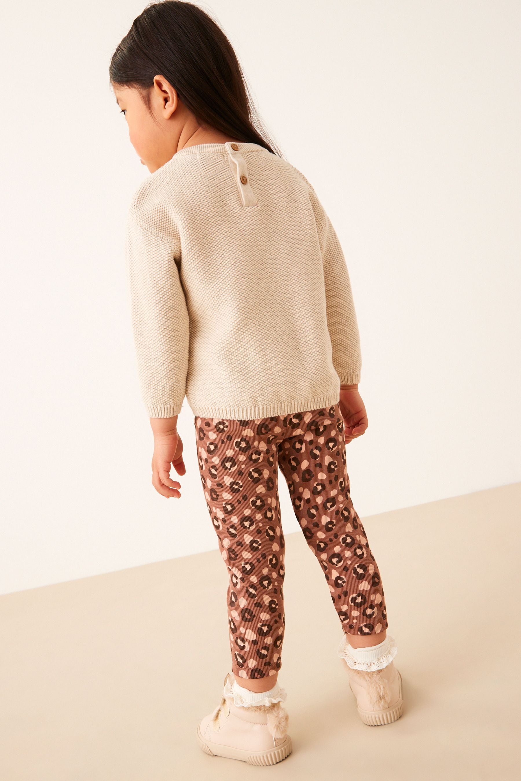 Animal Print Jumper And Leggings Set (3mths-7yrs)