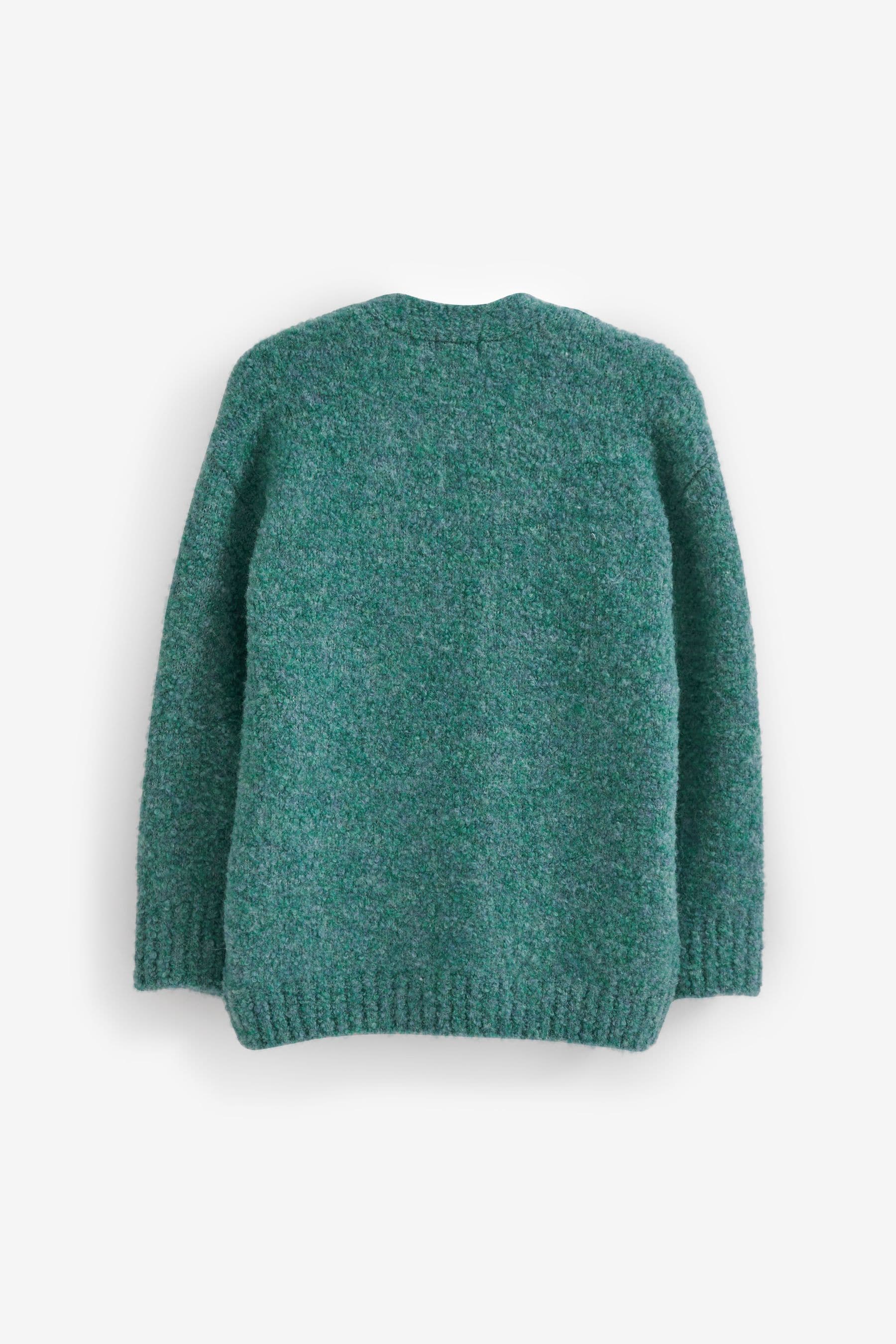 Teal Blue Long Cosy Cardigan (3-16yrs)