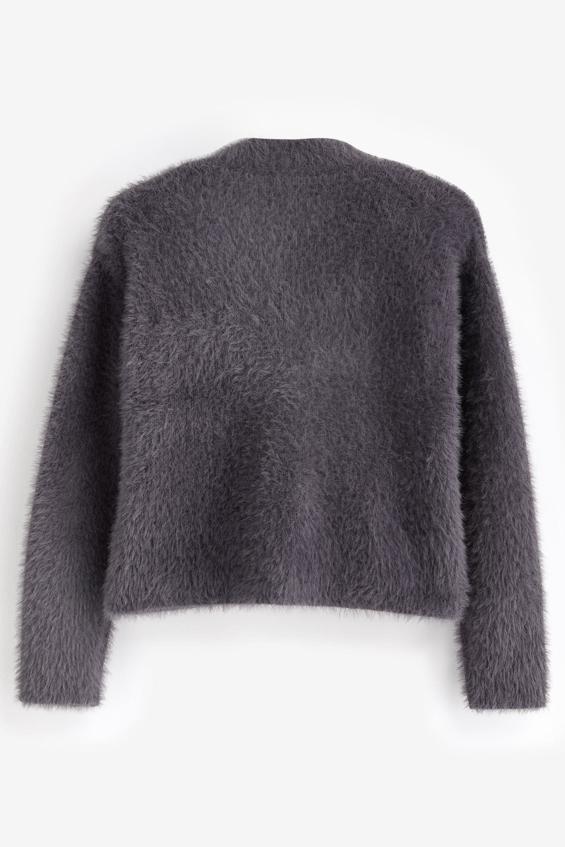 Charcoal Grey Fluffy Cardigan (3-16yrs)