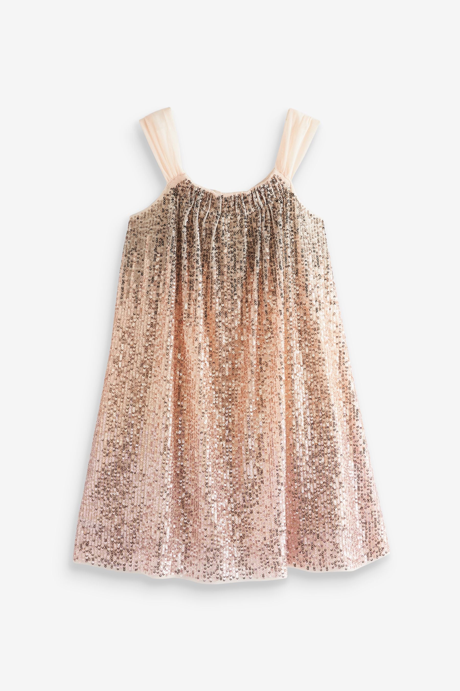 Neutral Ombre Sequin Occasion Dress (3-16yrs)