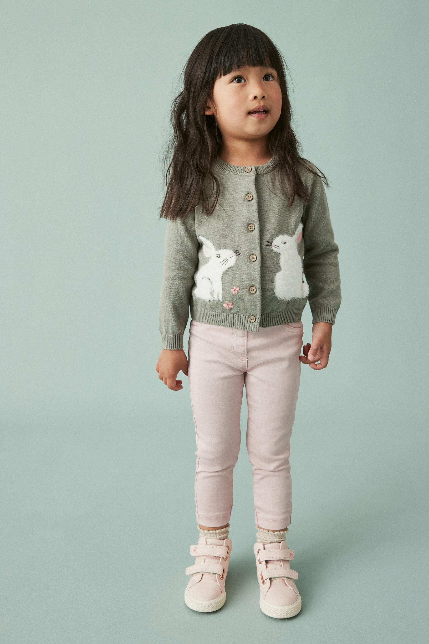 Green Bunny Cardigan (3mths-7yrs)