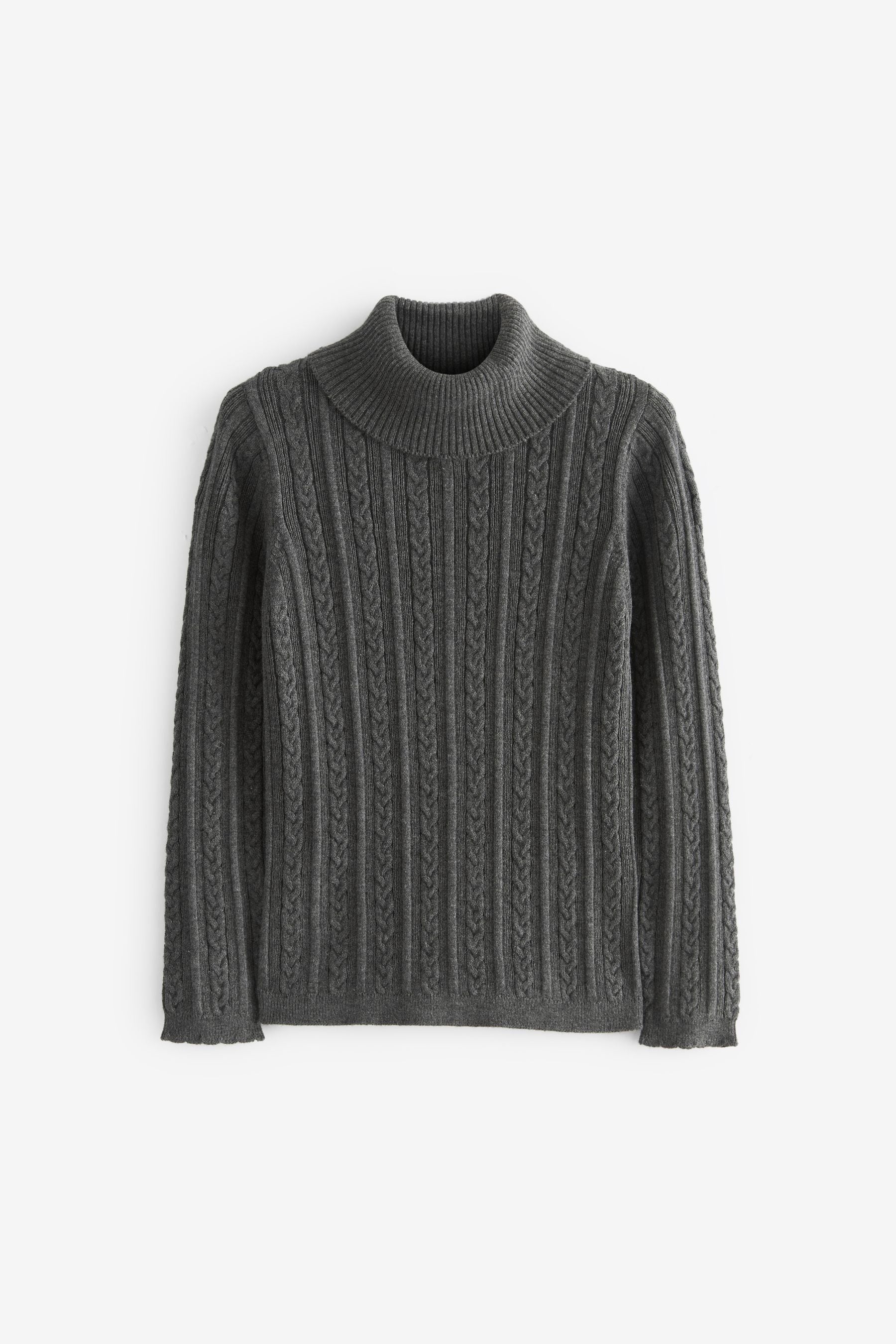 Charcoal Grey Roll Neck Jumper (3mths-7yrs)