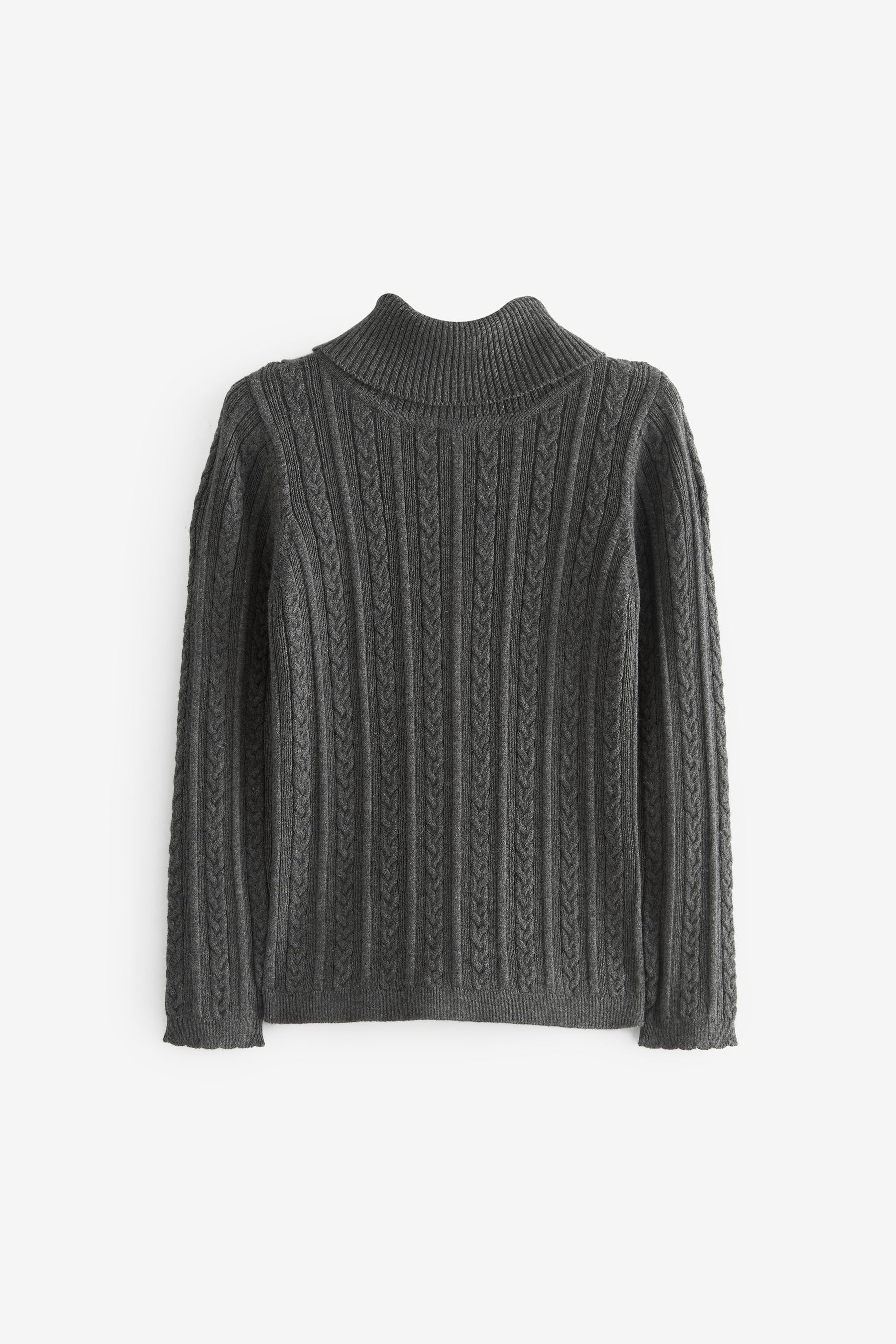 Charcoal Grey Roll Neck Jumper (3mths-7yrs)