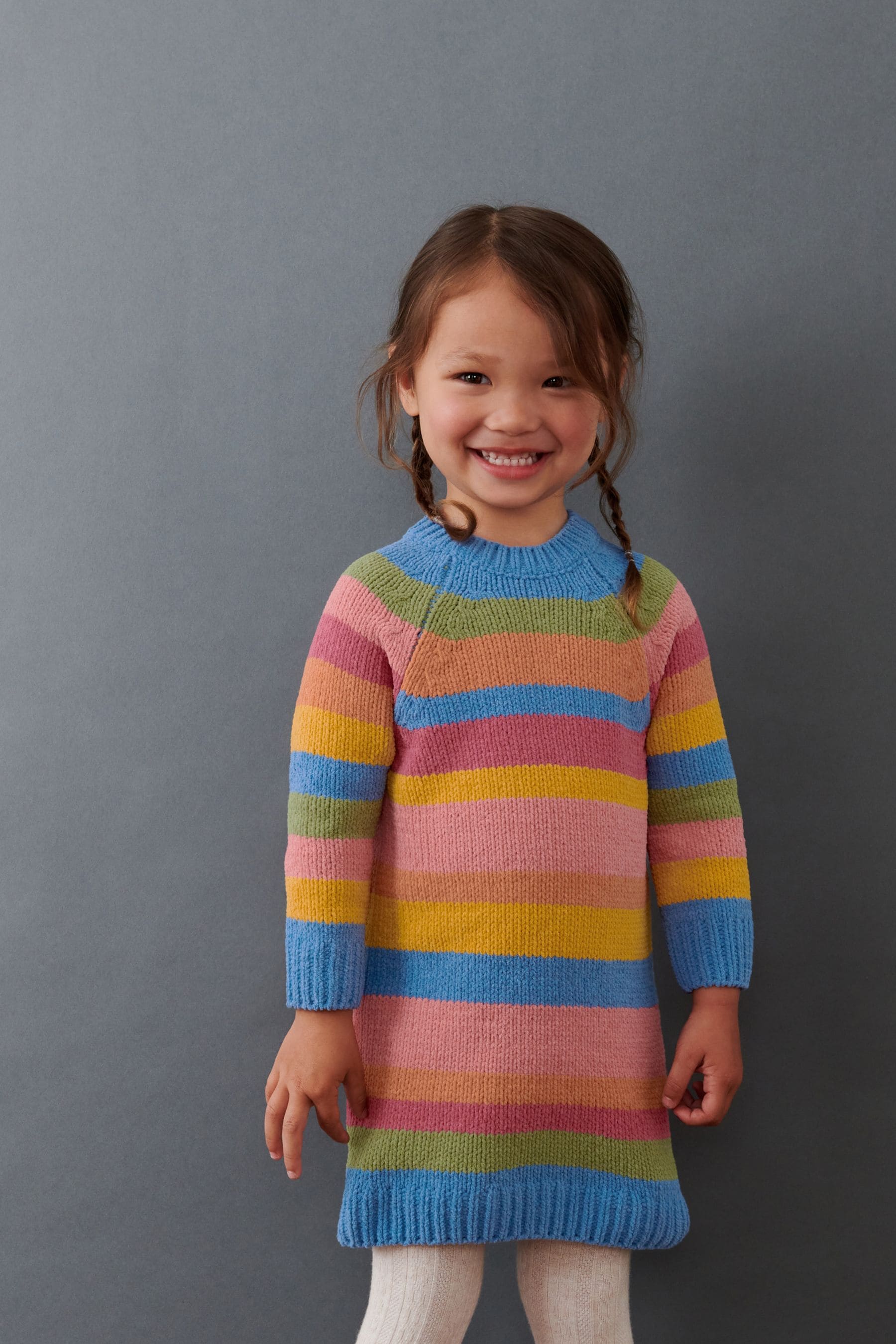 Bright Rainbow Chenille Jumper Dress (3mths-7yrs)