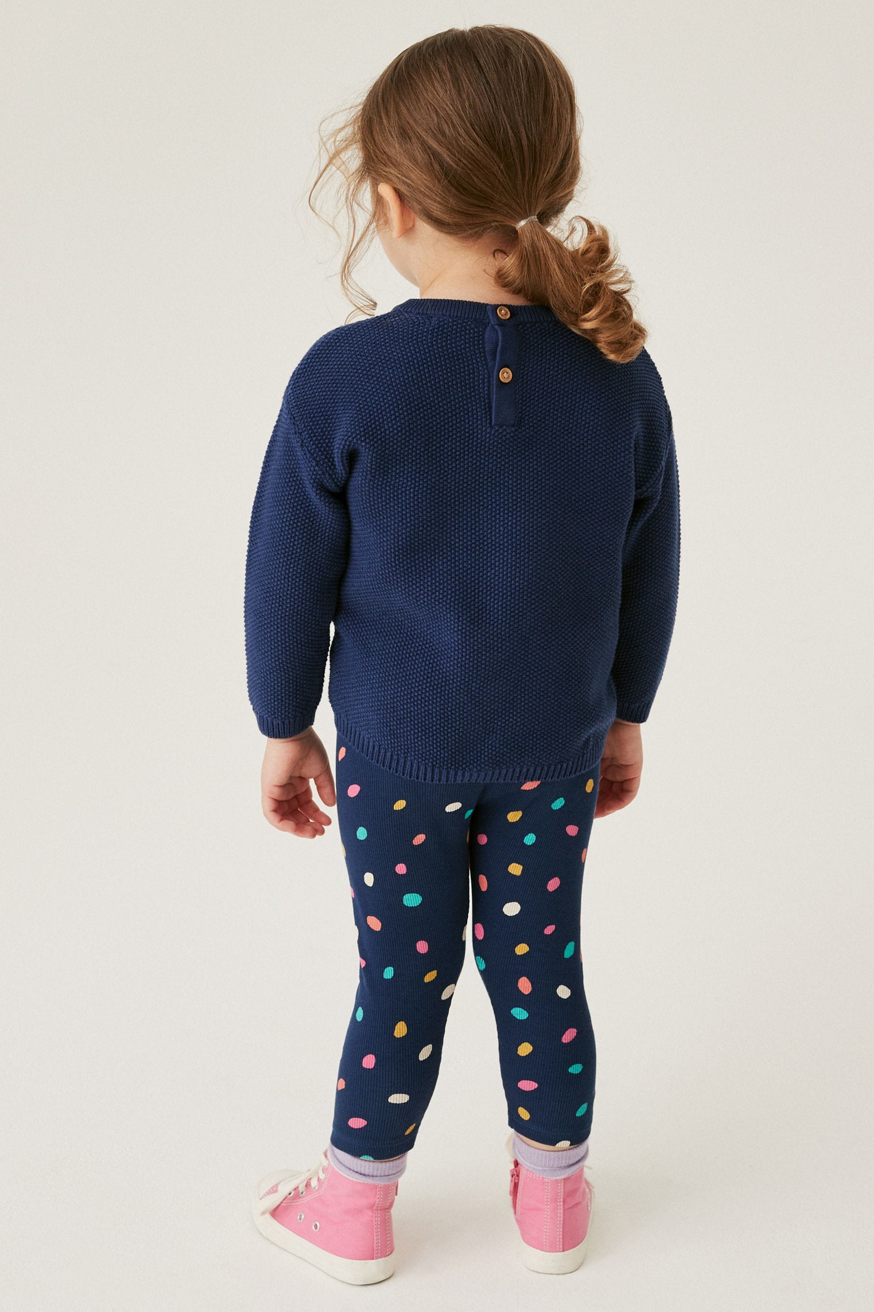 Navy Blue Jumper And Leggings Set (3mths-7yrs)