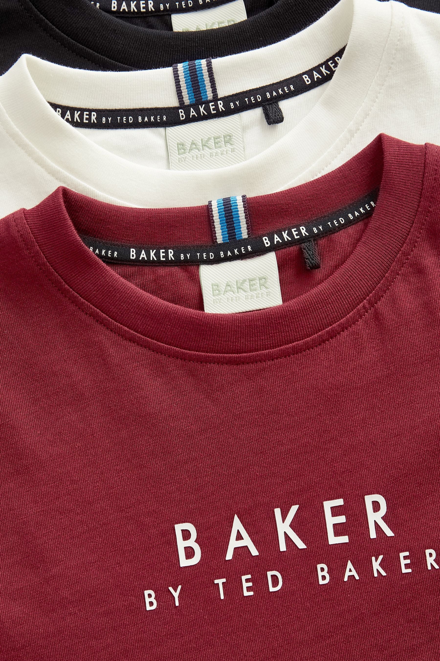 Black/Red/White Baker by Ted Baker T-Shirts 3 Pack