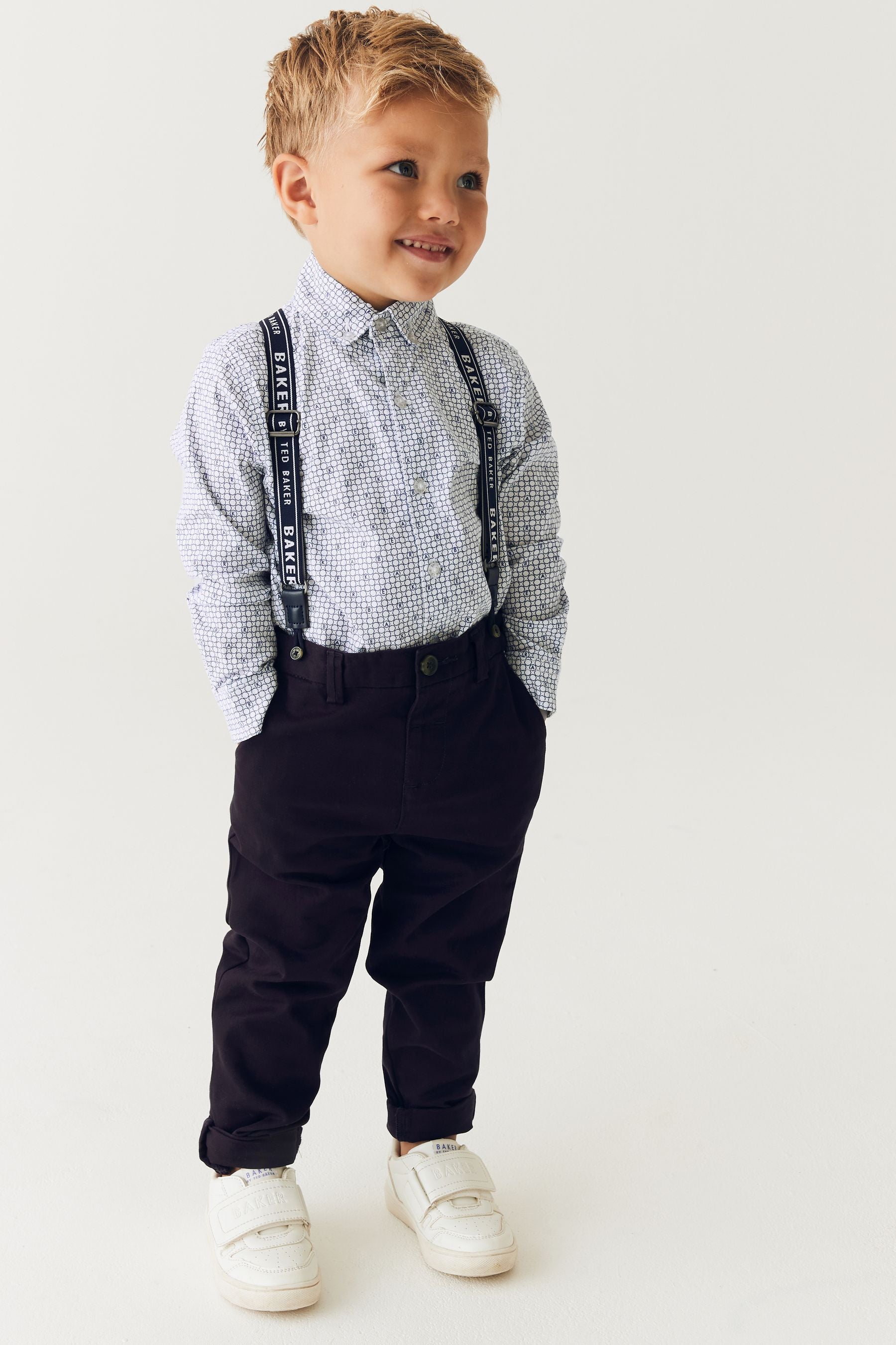 Navy Baker by Ted Baker (3mths-6yrs) Shirt, Braces and Chino Set