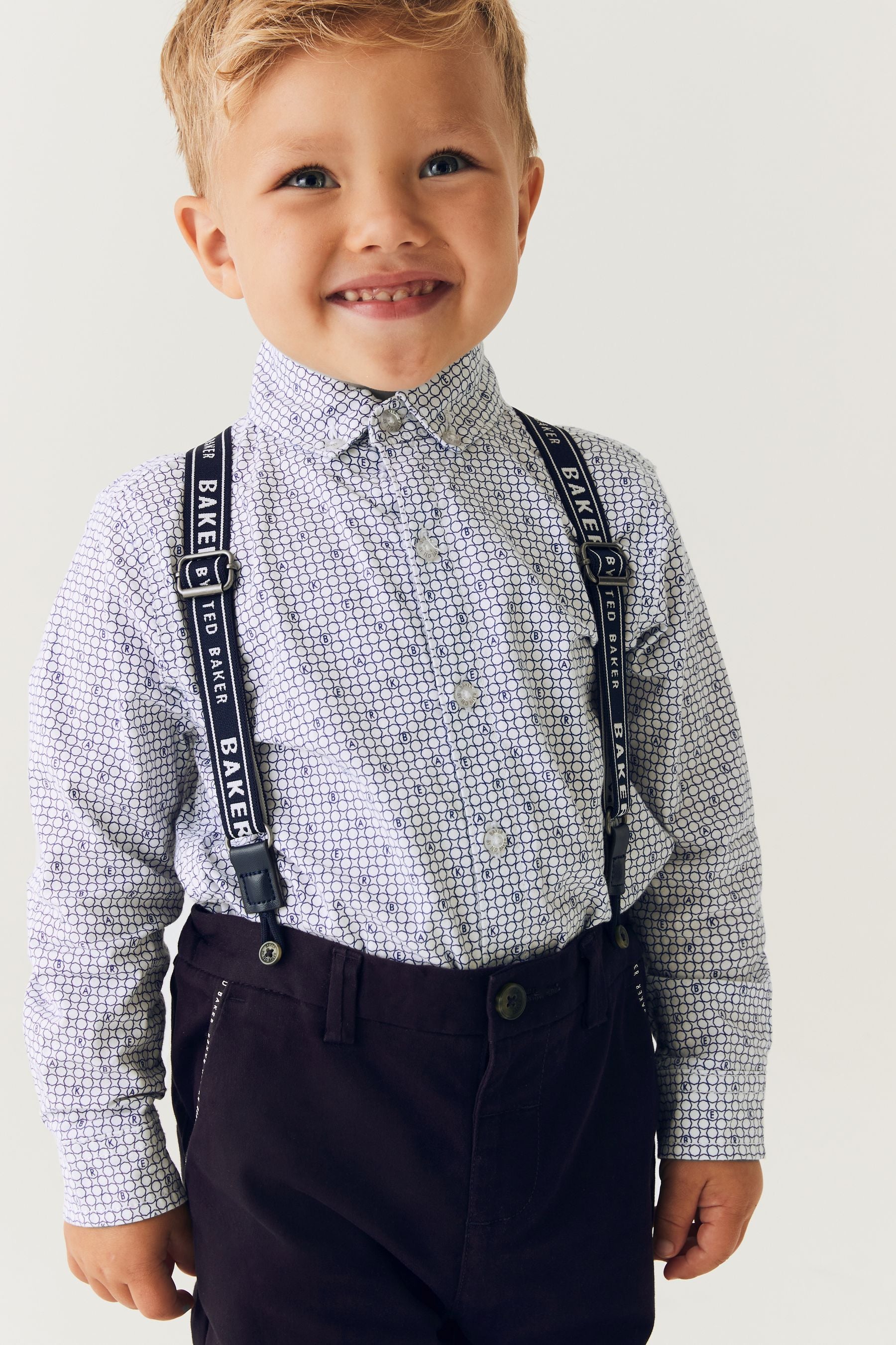 Navy Baker by Ted Baker (3mths-6yrs) Shirt, Braces and Chino Set