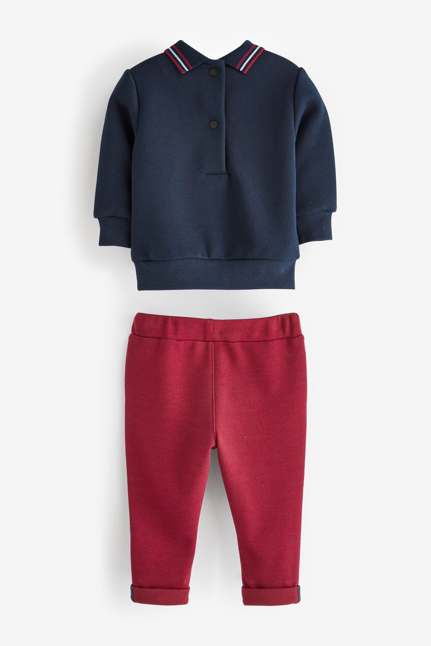 Navy Baker by Ted Baker Navy Collar Sweater and Joggers Set