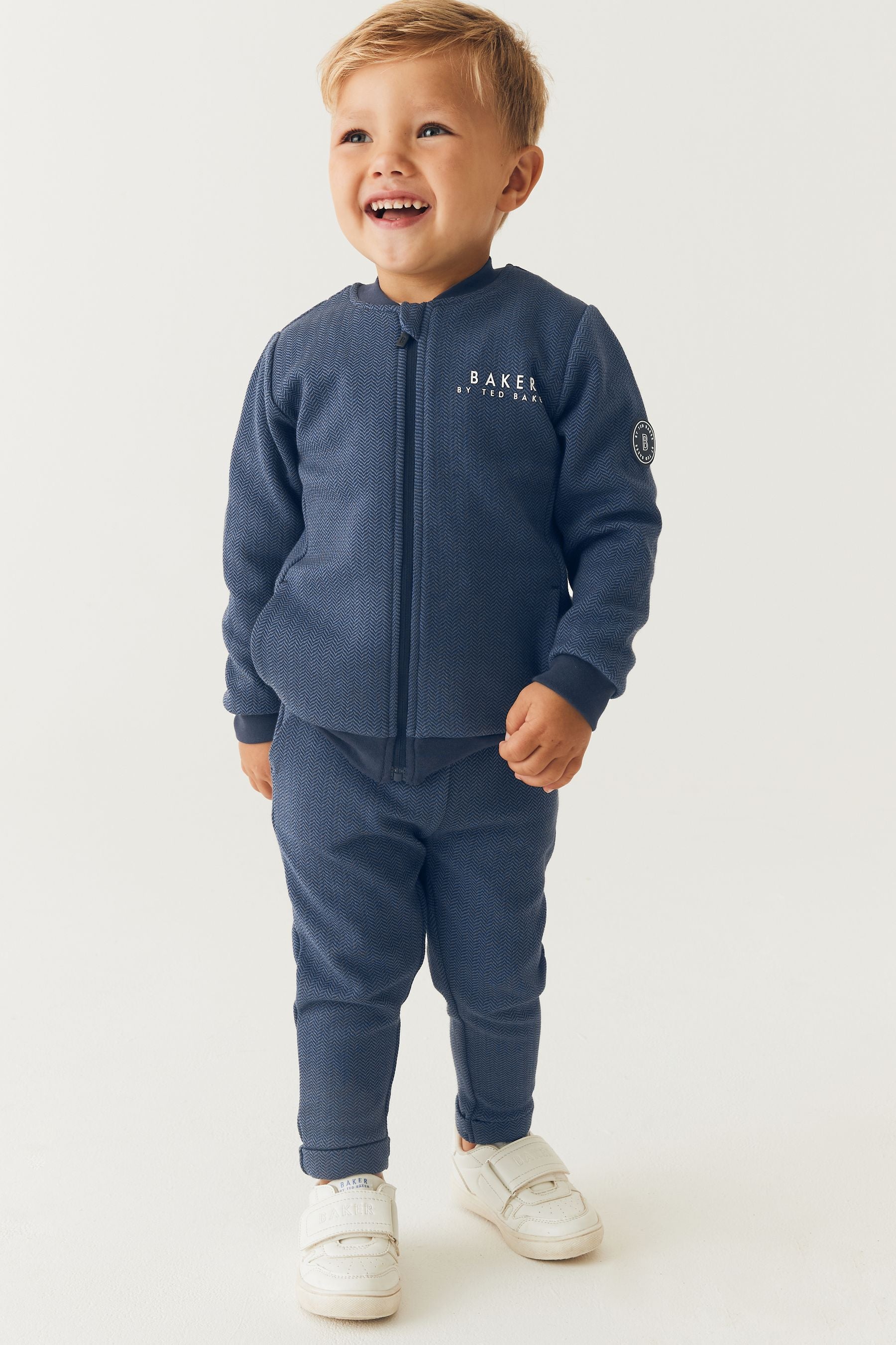 Blue Baker by Ted Baker (3mths-6yrs) Blue 3 Piece Bomber Set