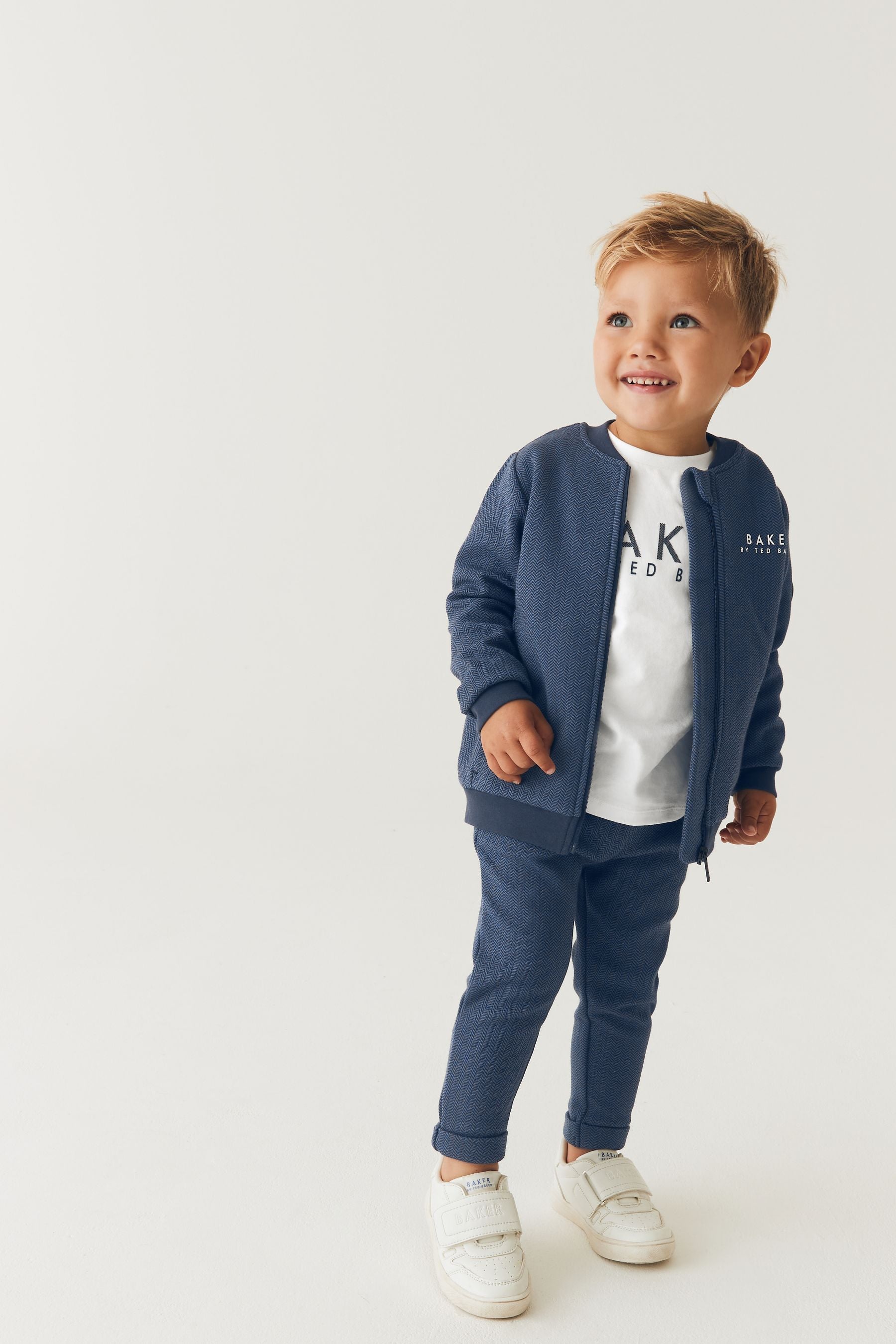 Blue Baker by Ted Baker (3mths-6yrs) Blue 3 Piece Bomber Set