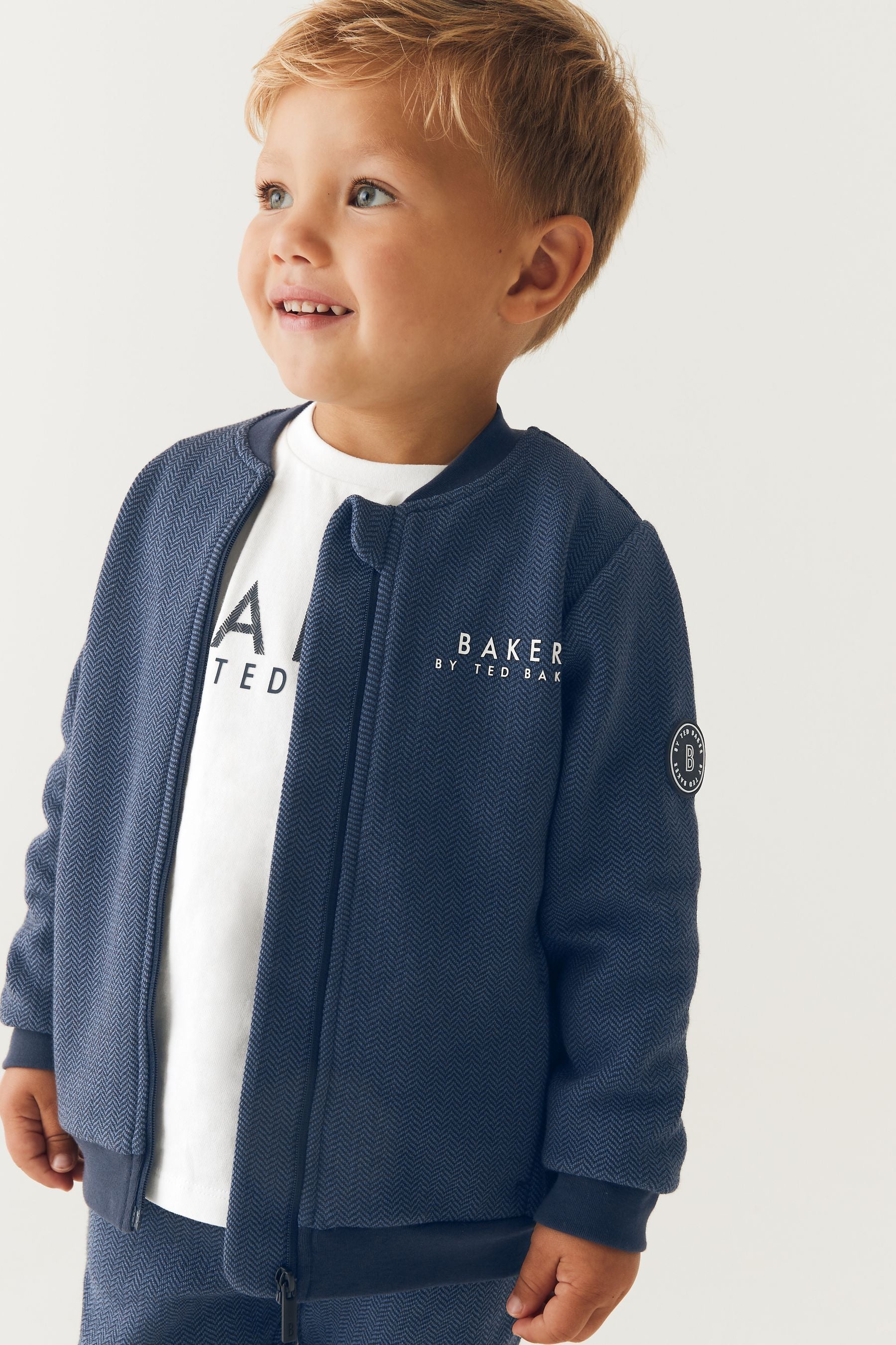 Blue Baker by Ted Baker (3mths-6yrs) Blue 3 Piece Bomber Set