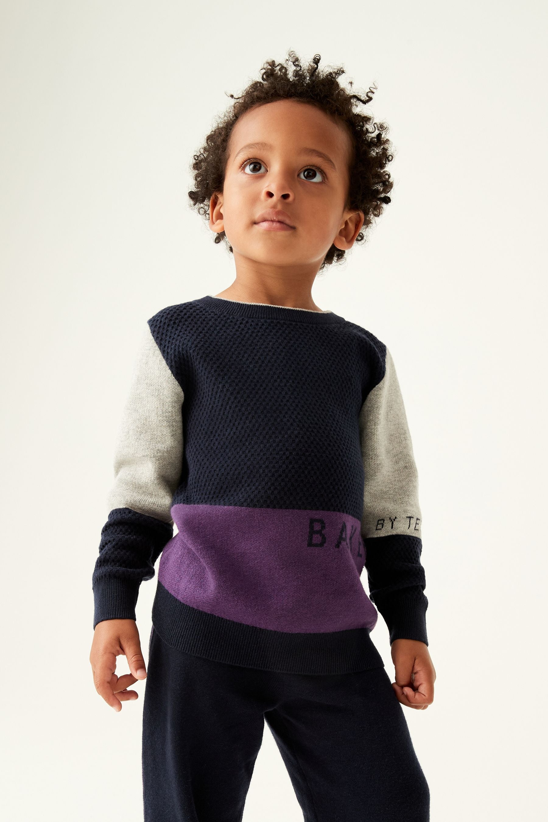 Navy Baker by Ted Baker (0-6yrs) Navy Knitted Sweater and Joggers Set