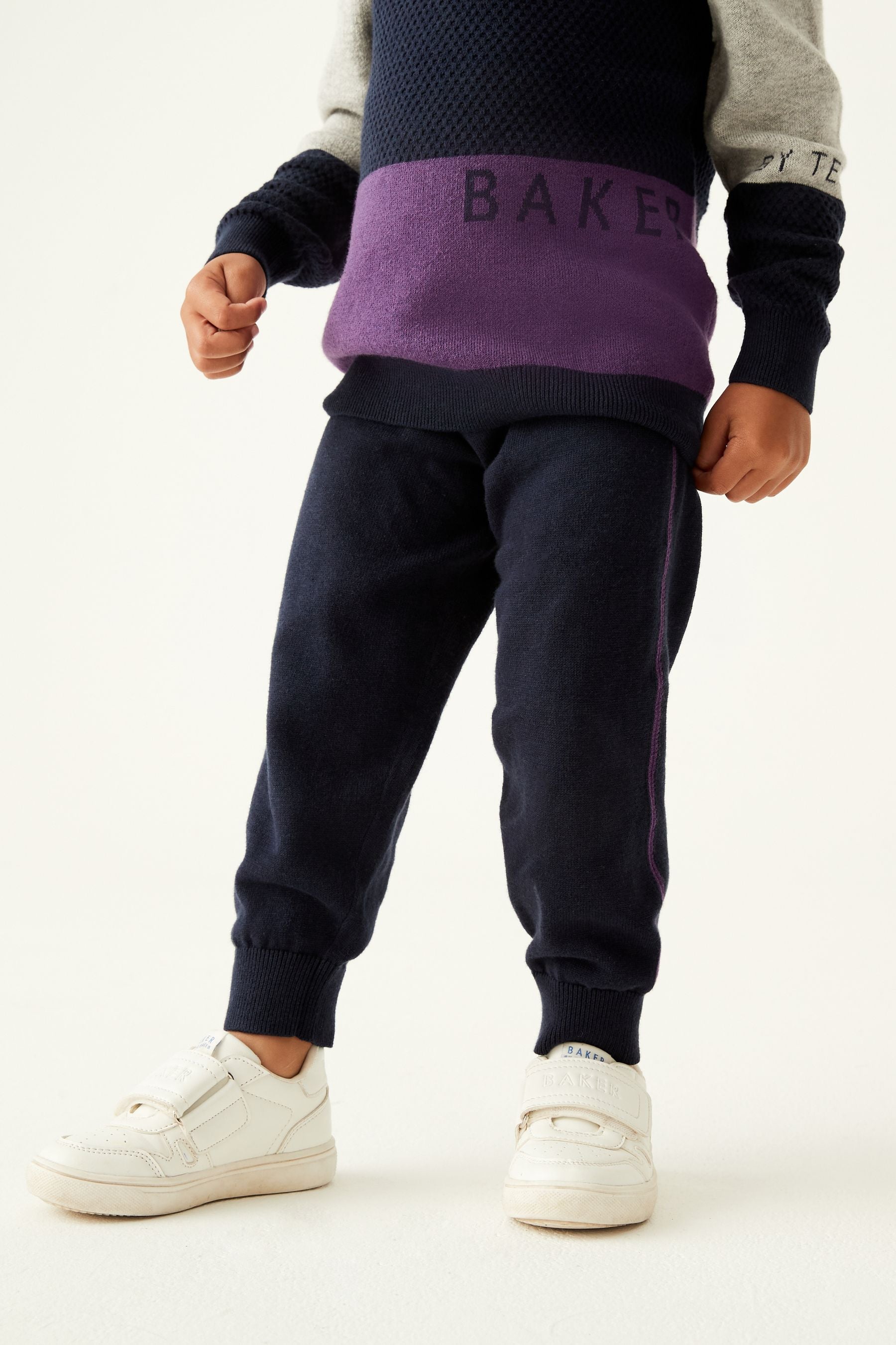 Navy Baker by Ted Baker (0-6yrs) Navy Knitted Sweater and Joggers Set