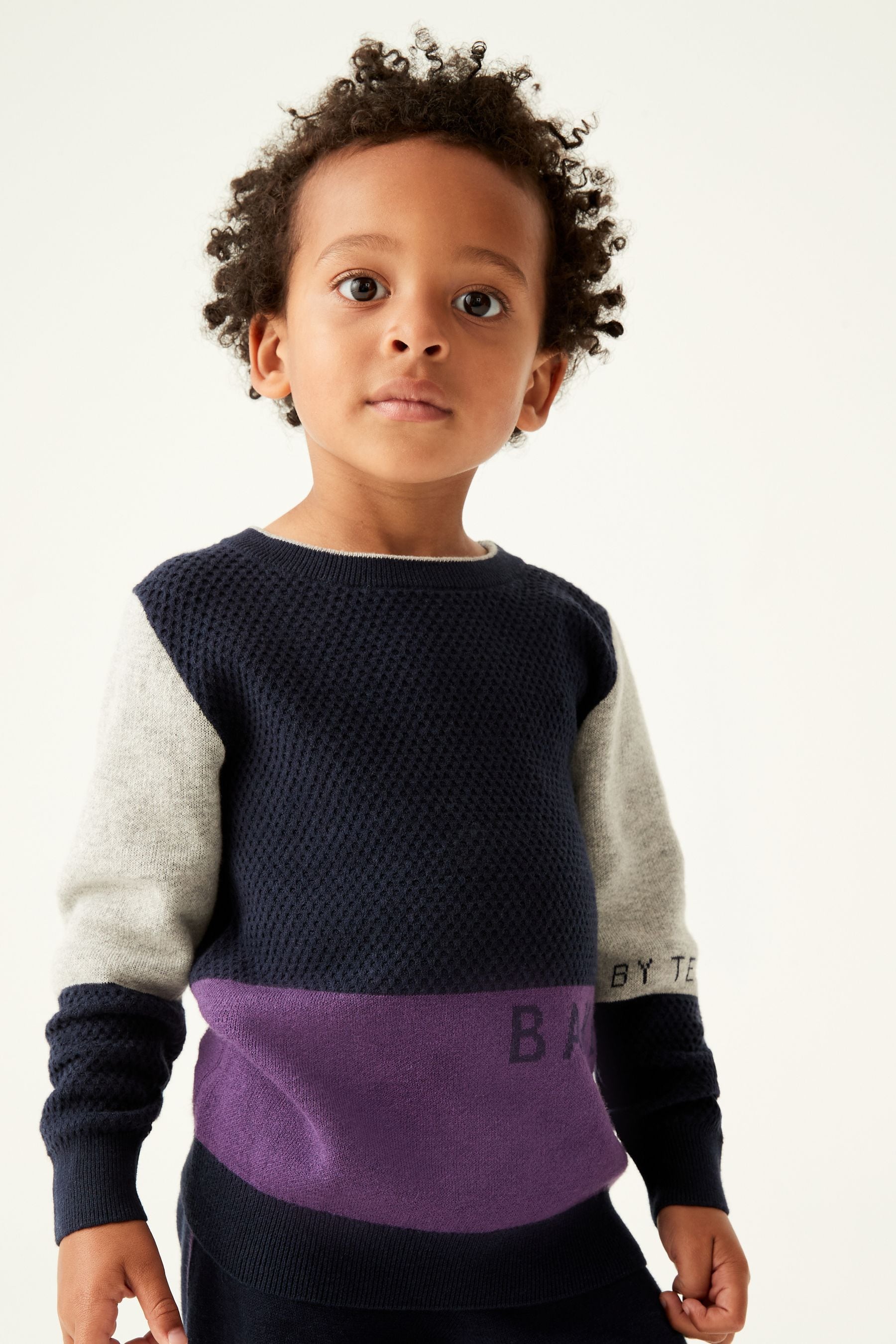 Navy Baker by Ted Baker (0-6yrs) Navy Knitted Sweater and Joggers Set