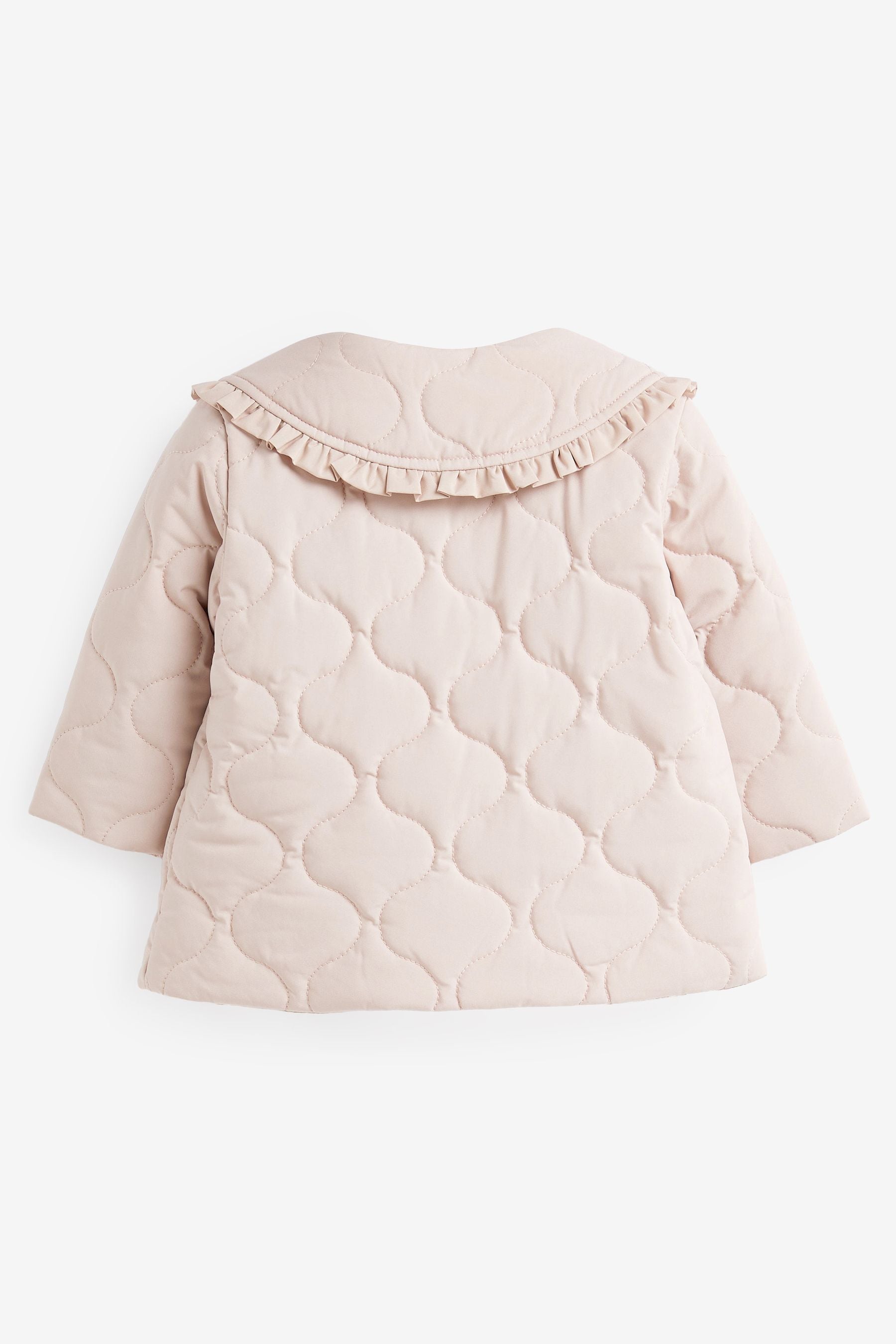 Pink Qulited Collar Baby Jacket (0mths-2yrs)