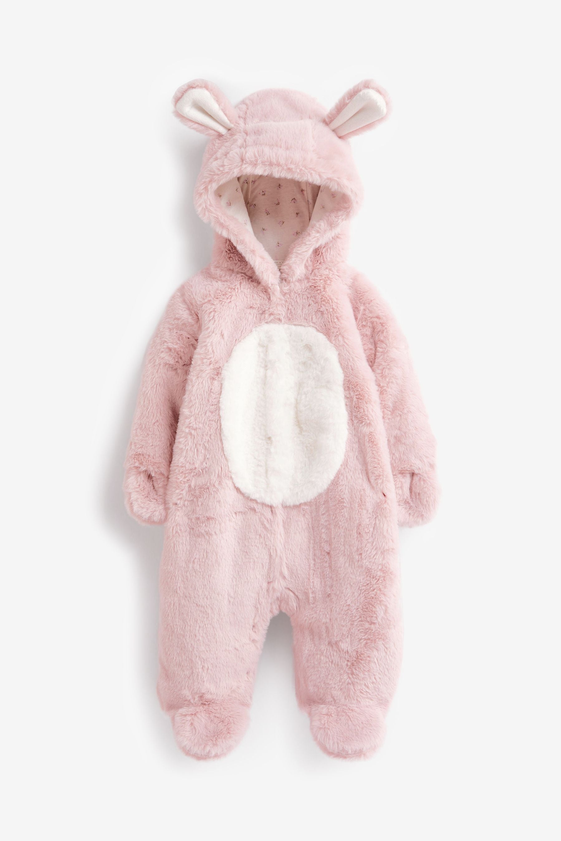 Pink Bunny All-In-One Pramsuit (0mths-2yrs)