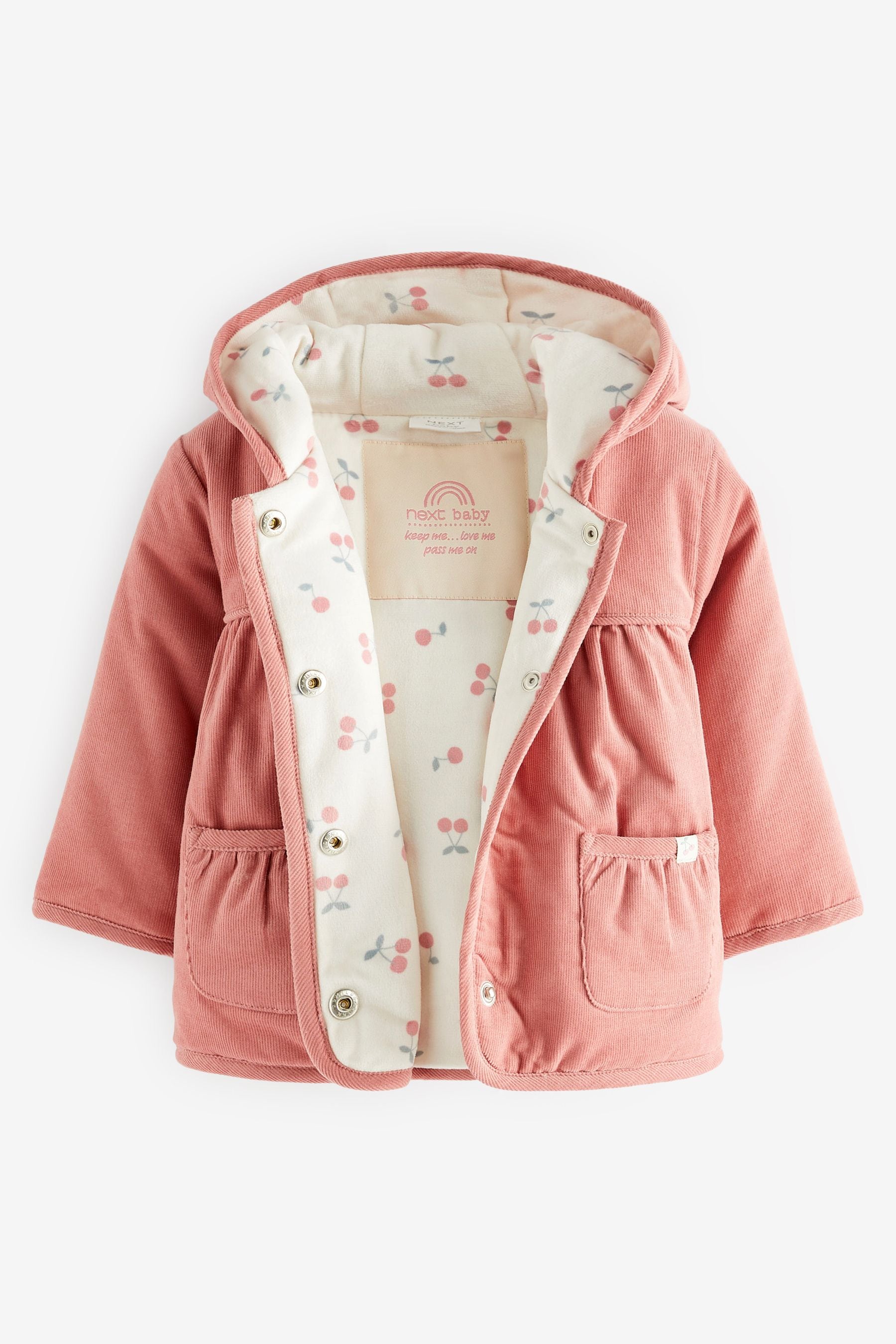 Pink Corduroy Baby Jacket (0mths-2yrs)