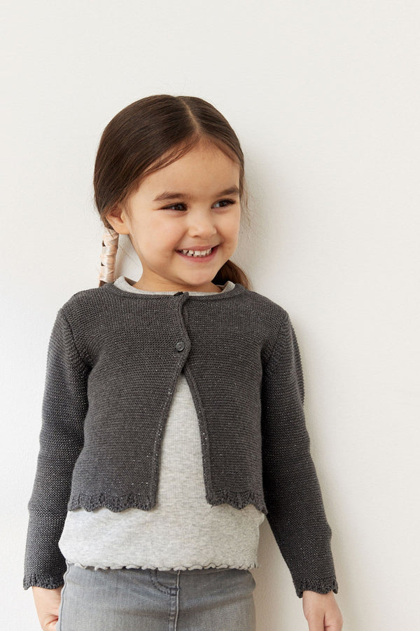 Charcoal Grey Sparkle Cardigan (3mths-7yrs)