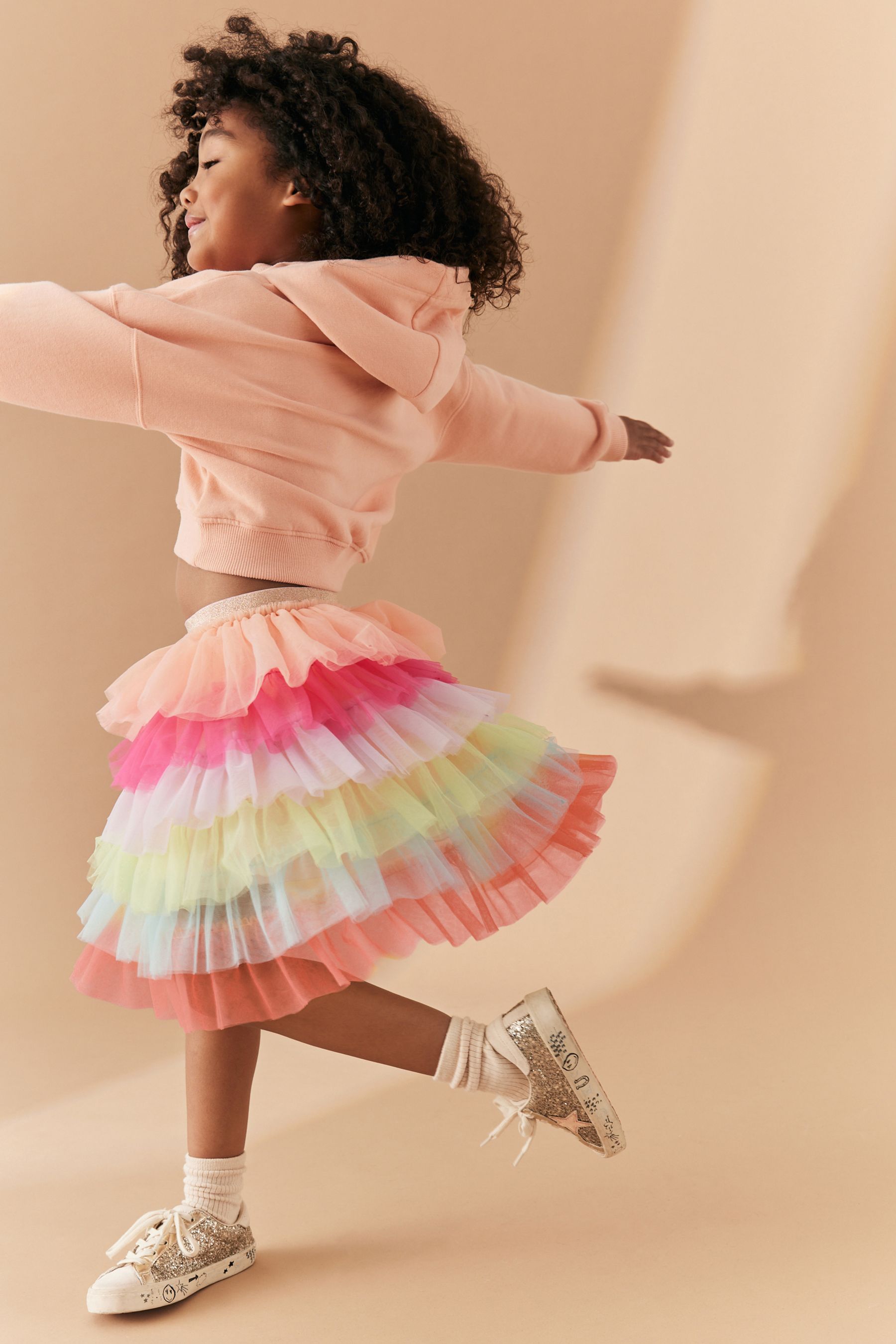 Rainbow Tiered Mesh Skirt (3-16yrs)