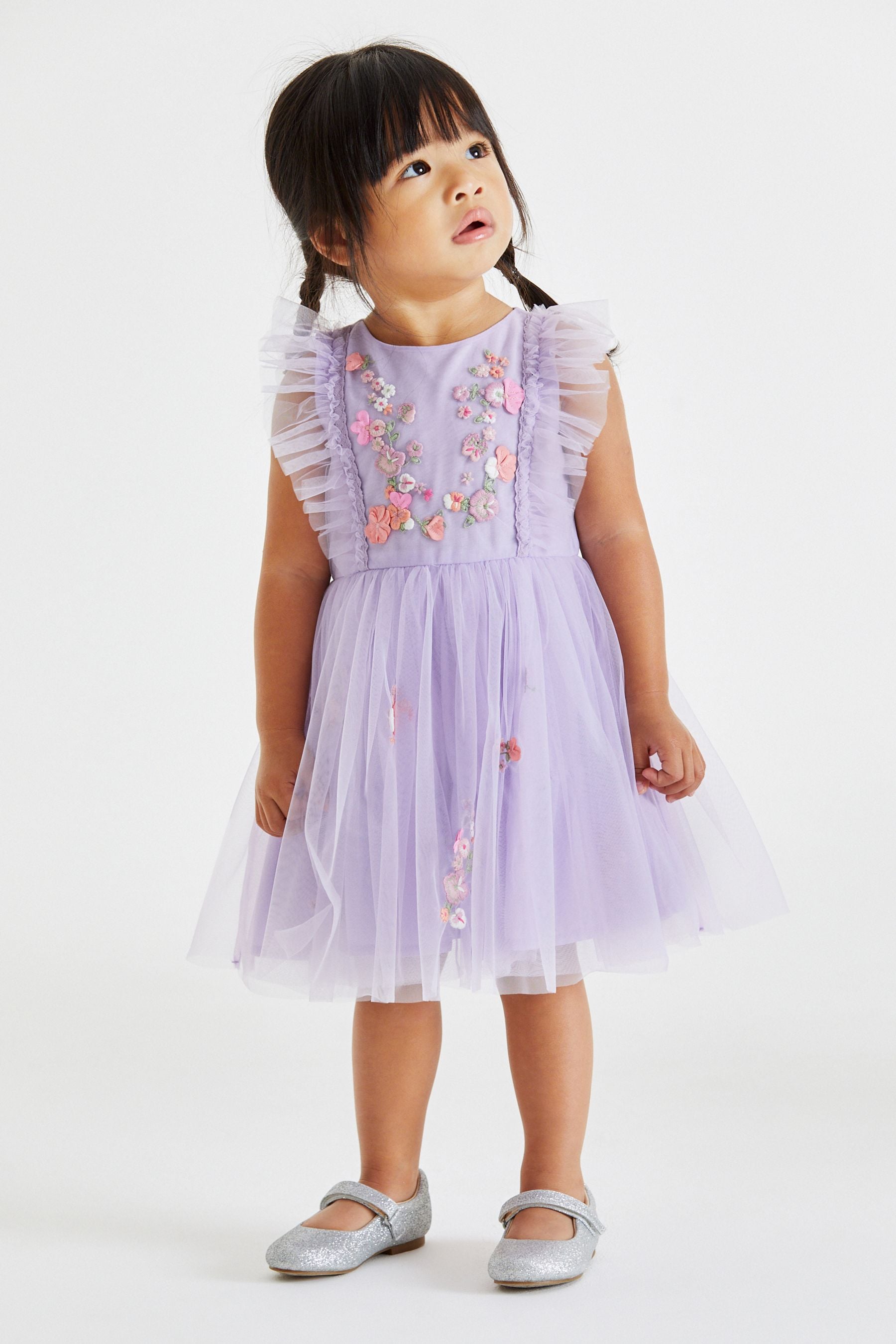 Lilac Purple Mesh Party Dress (3mths-8yrs)