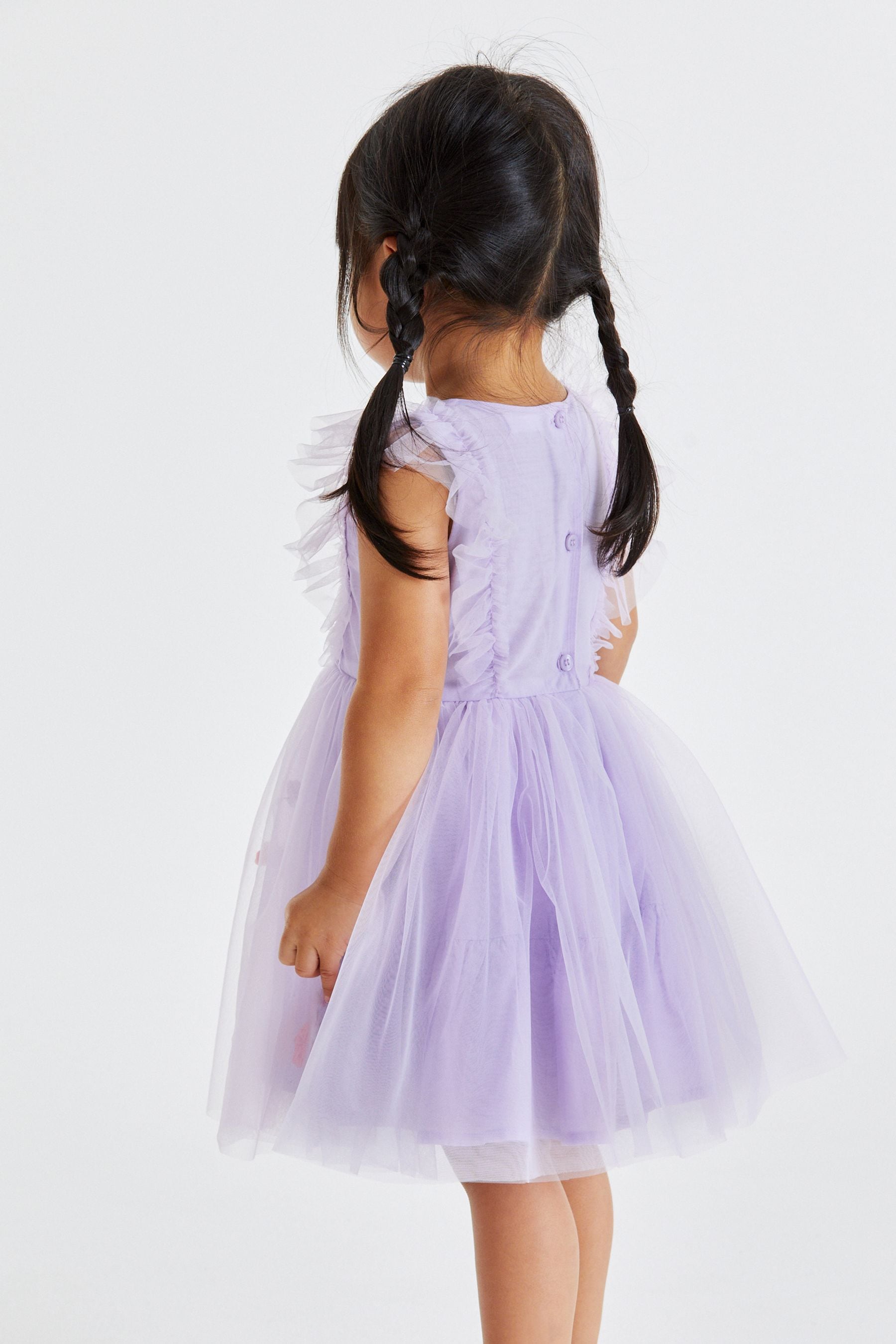 Lilac Purple Mesh Party Dress (3mths-8yrs)