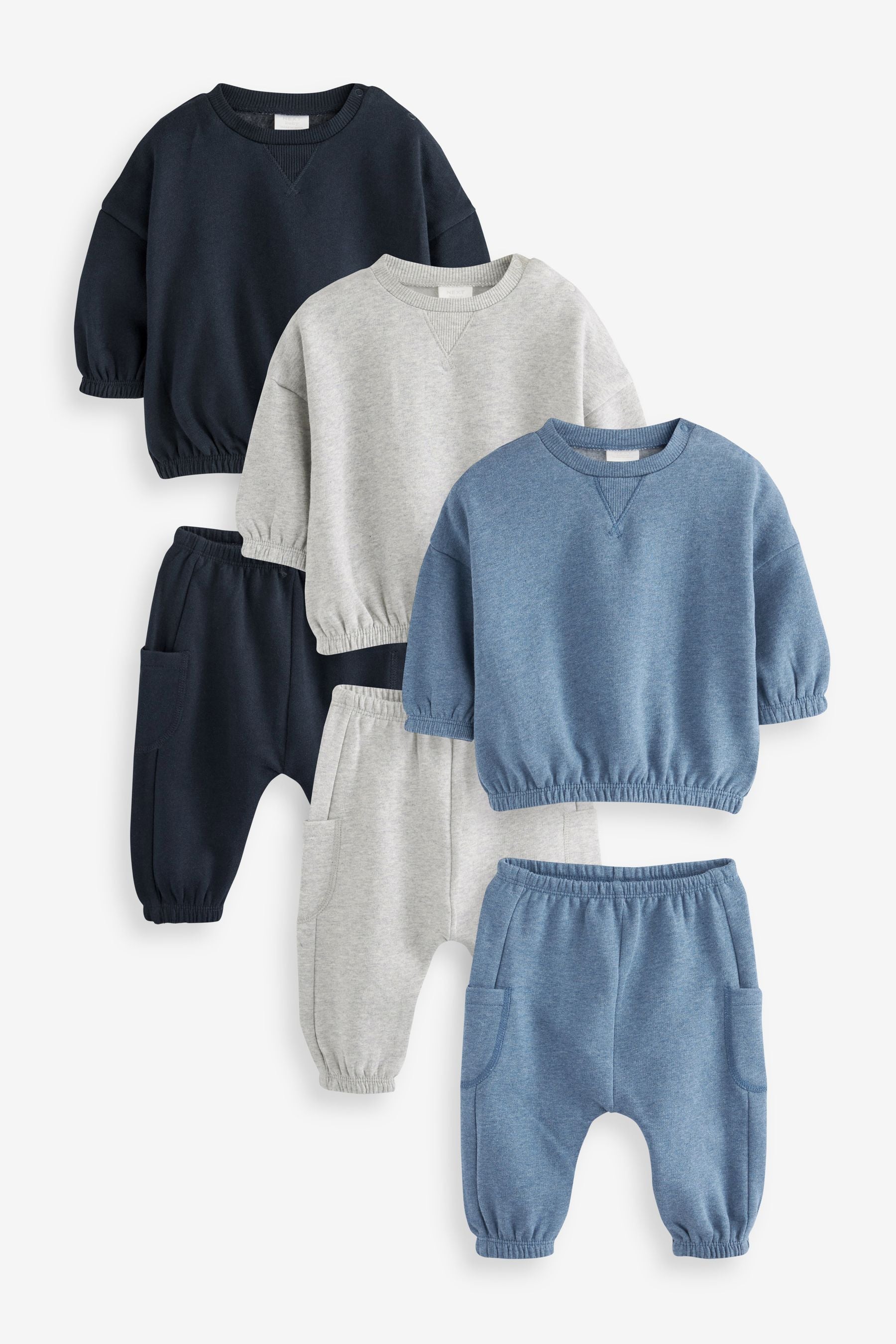 Blue Baby Sweatshirt And Joggers Set 6 Pack