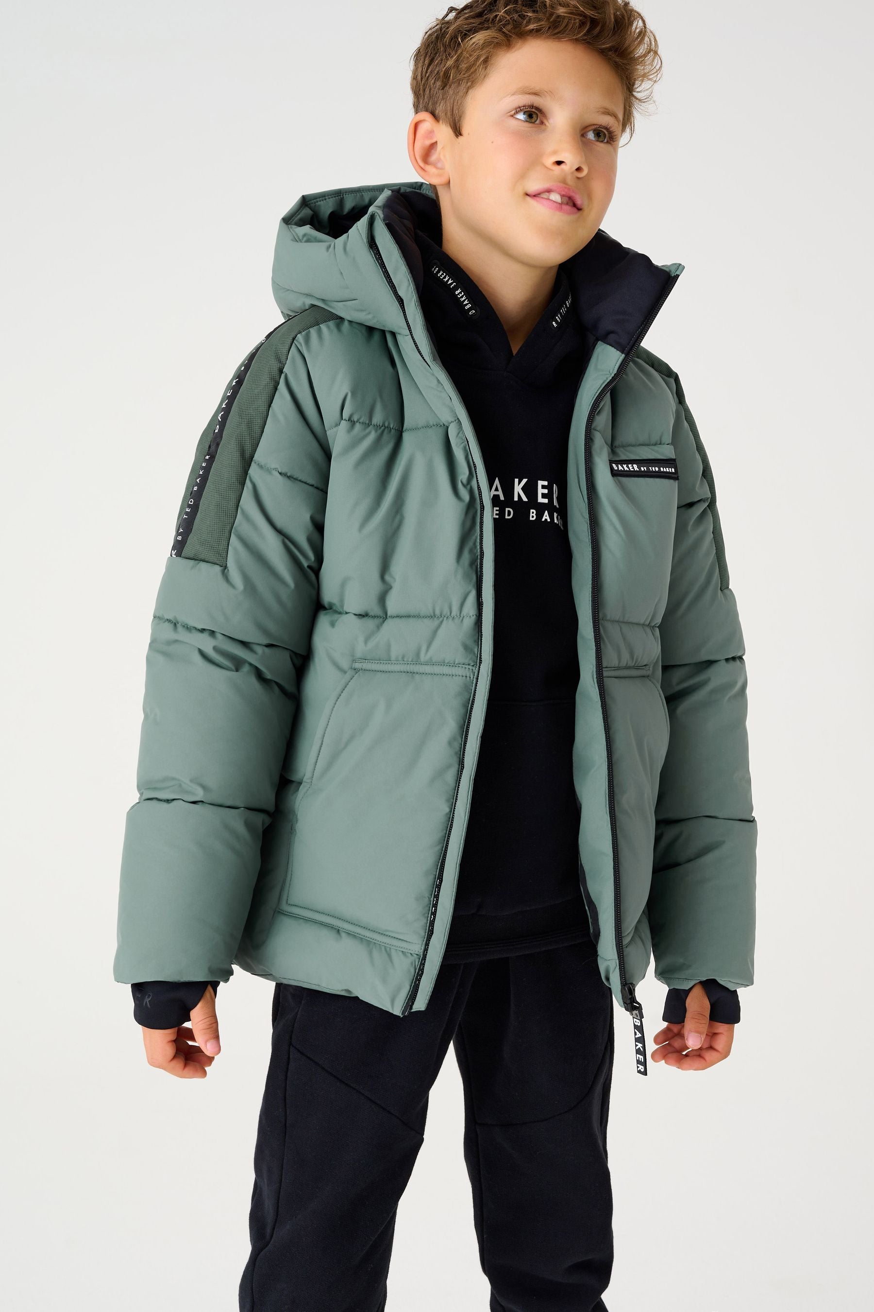 Green Baker by Ted Baker Shower Resistant Padded Coat