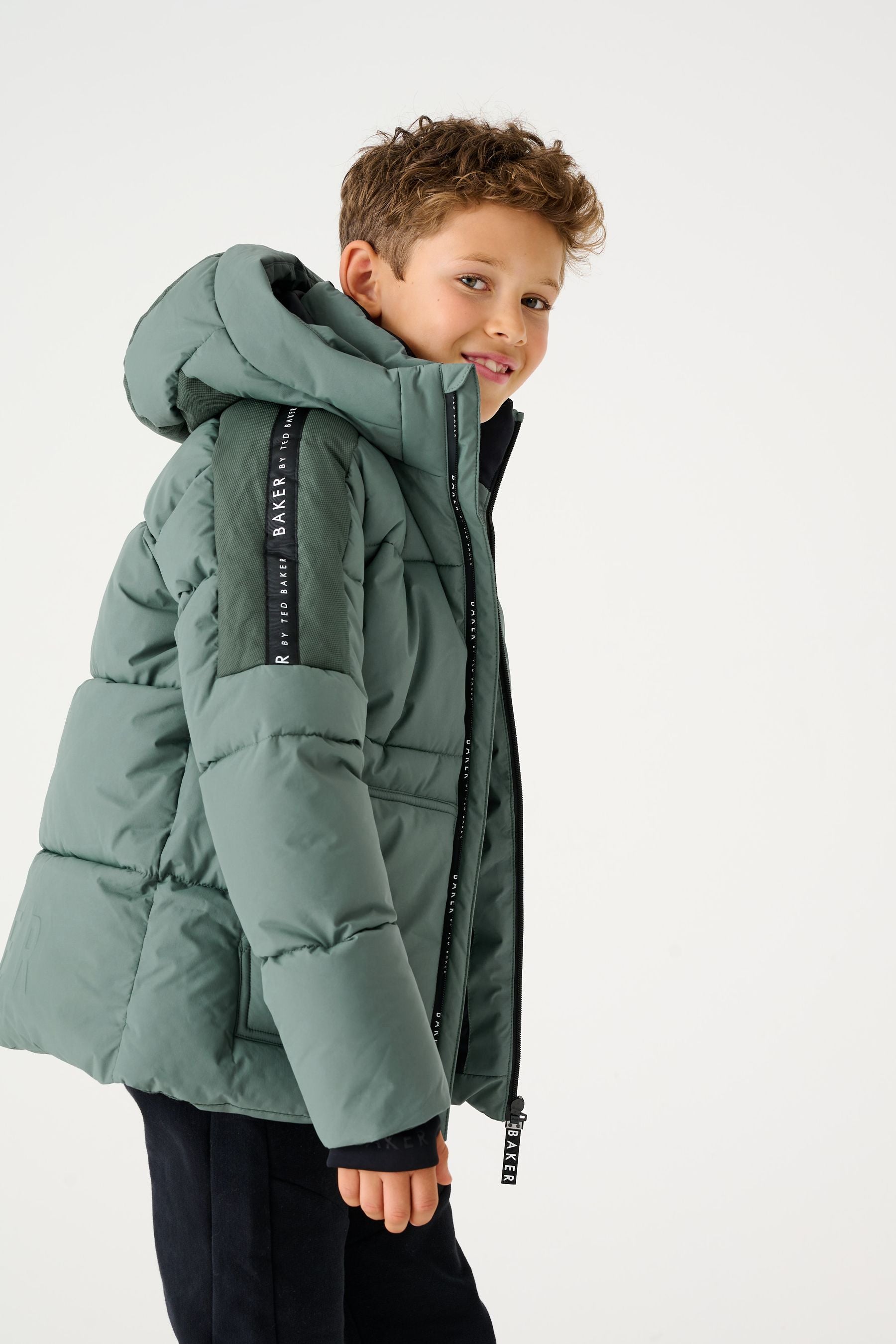 Green Baker by Ted Baker Shower Resistant Padded Coat