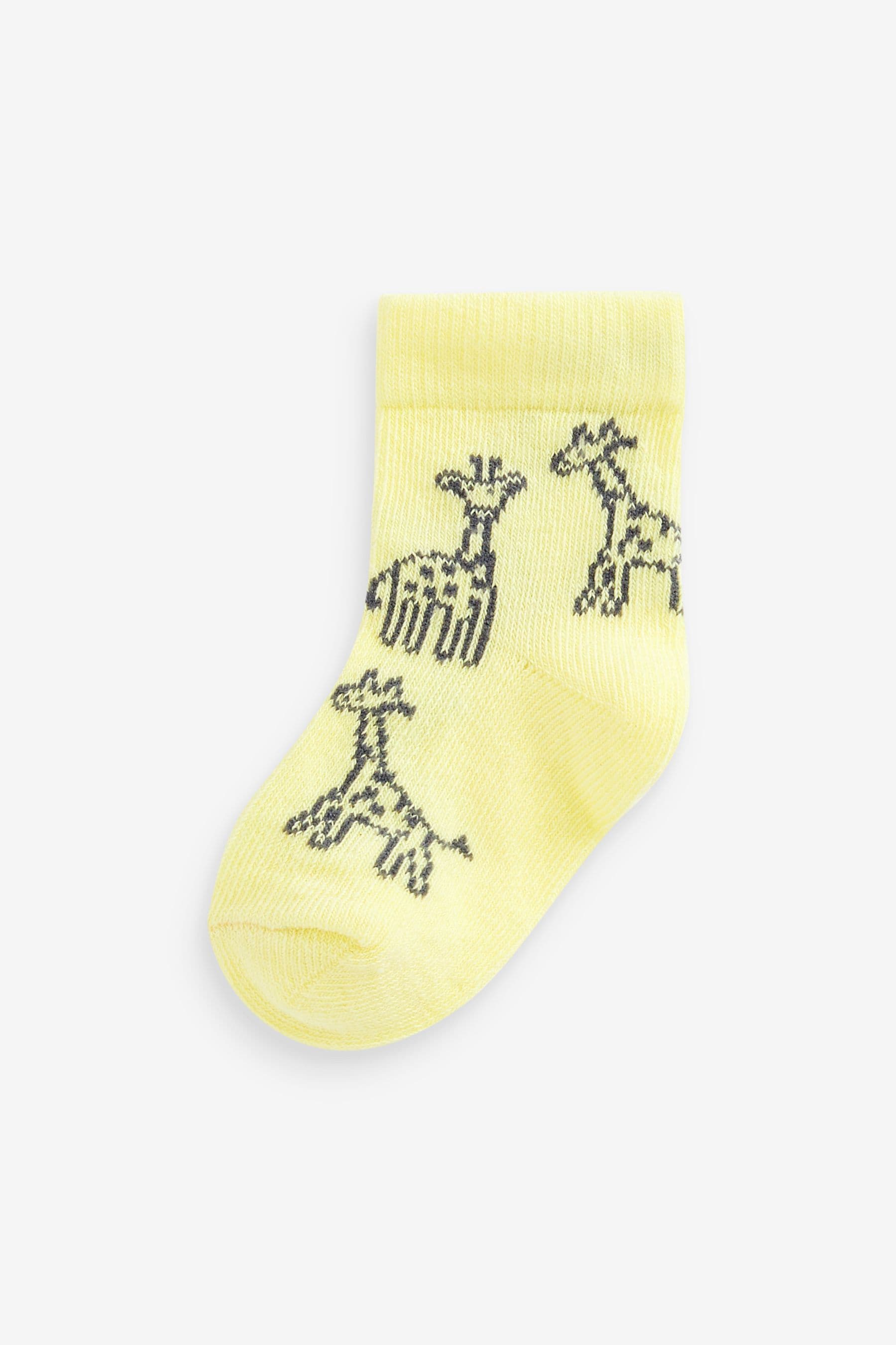 Bright Animals Baby Socks 5 Pack (0mths-2yrs)