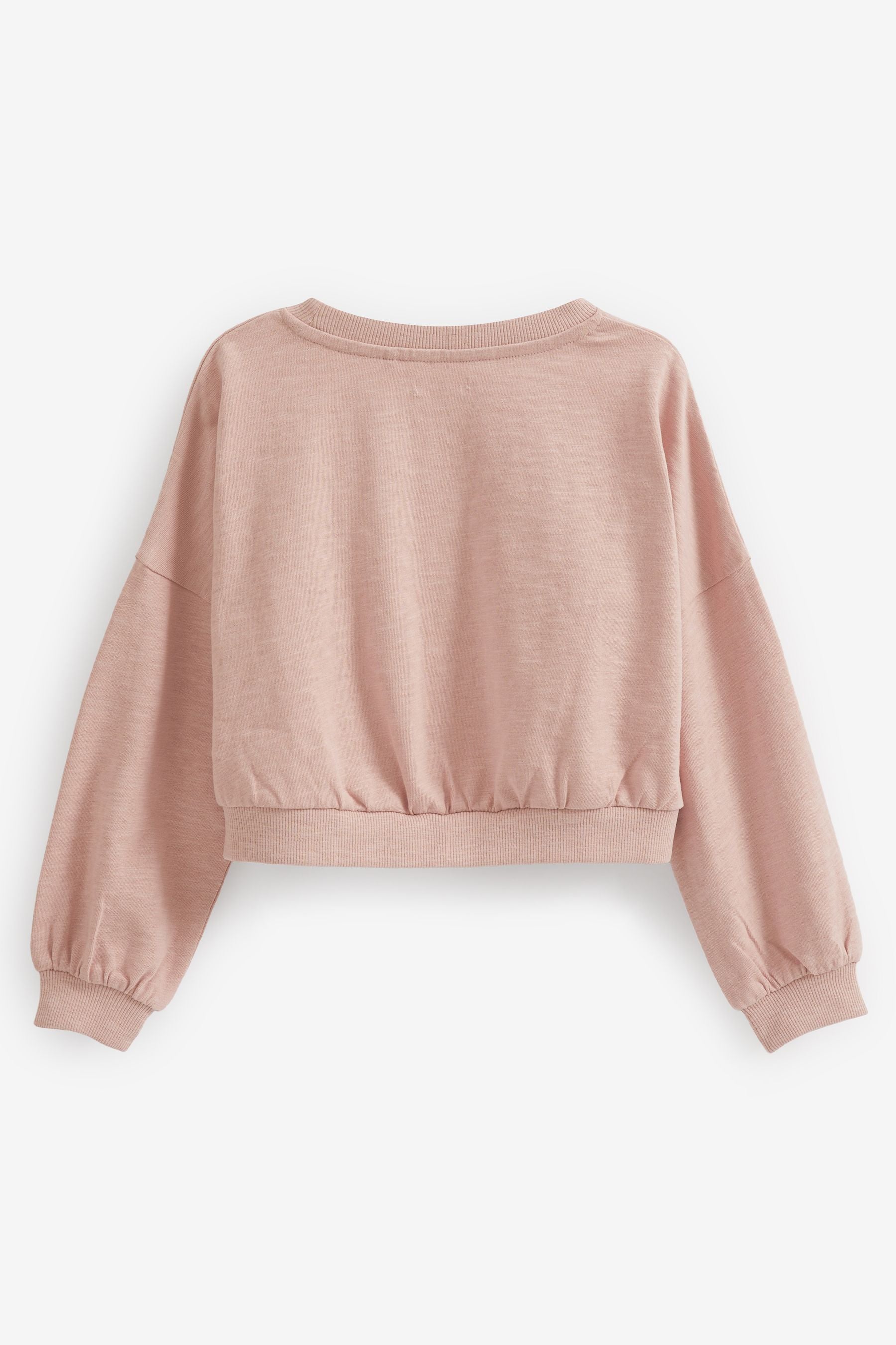 Pink Boxy Long Sleeve Cuffed Sweat Top (3-16yrs)