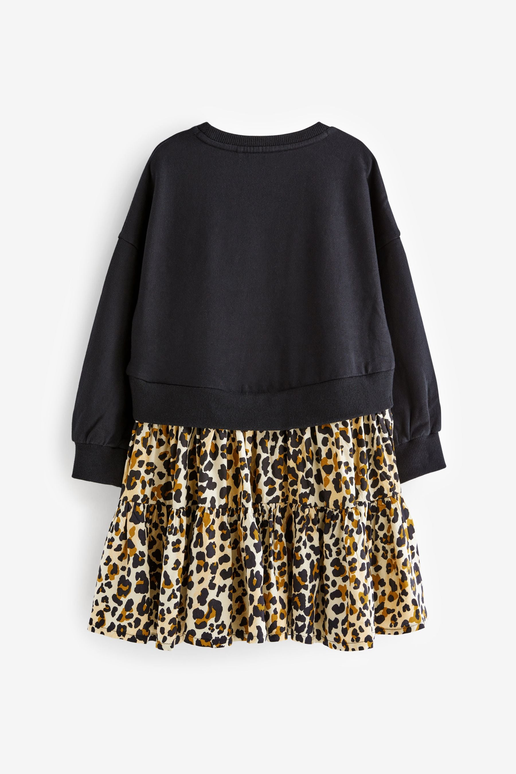 Black Animal Sequin Sweat Dress (3-12yrs)