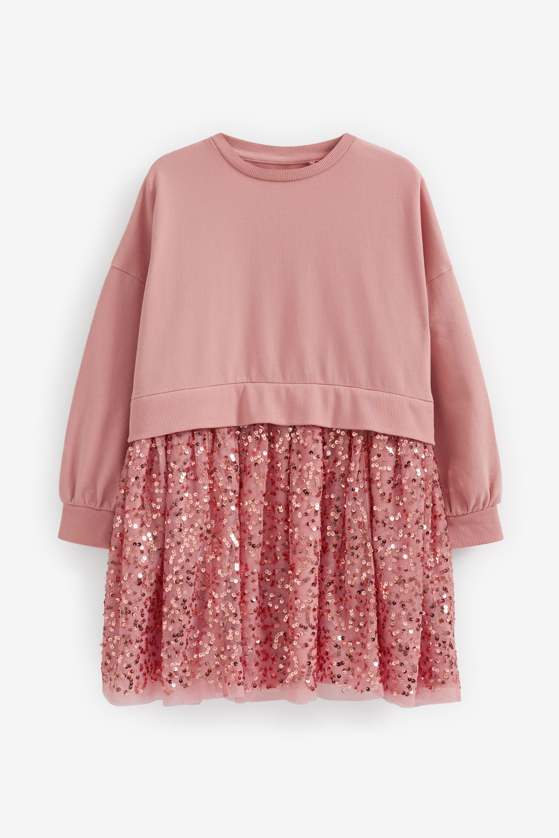 Pink Sequin Sweat Dress (3-12yrs)